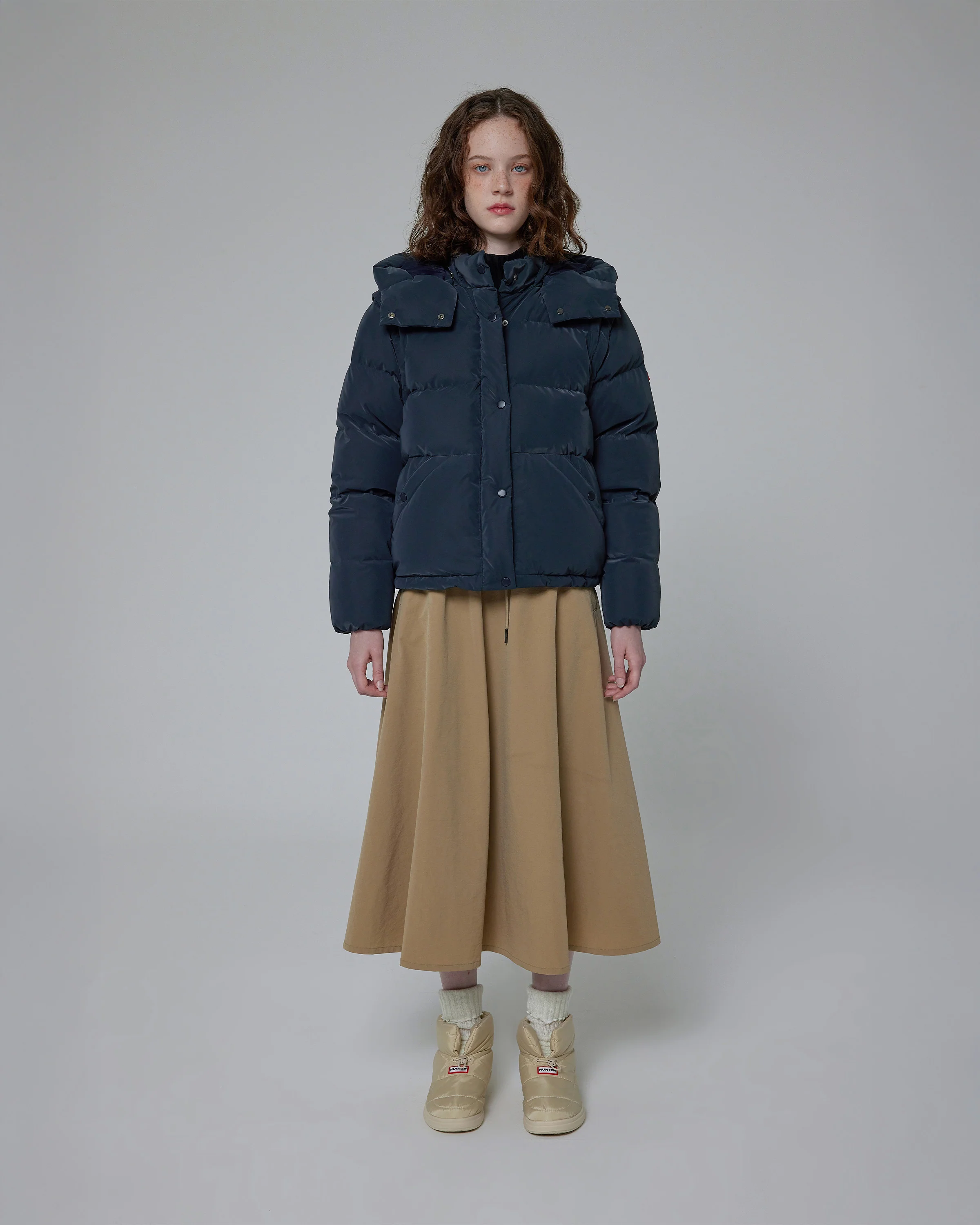 レディース グロウ 2イン1 ダウン ジャケット - ディープネイビー