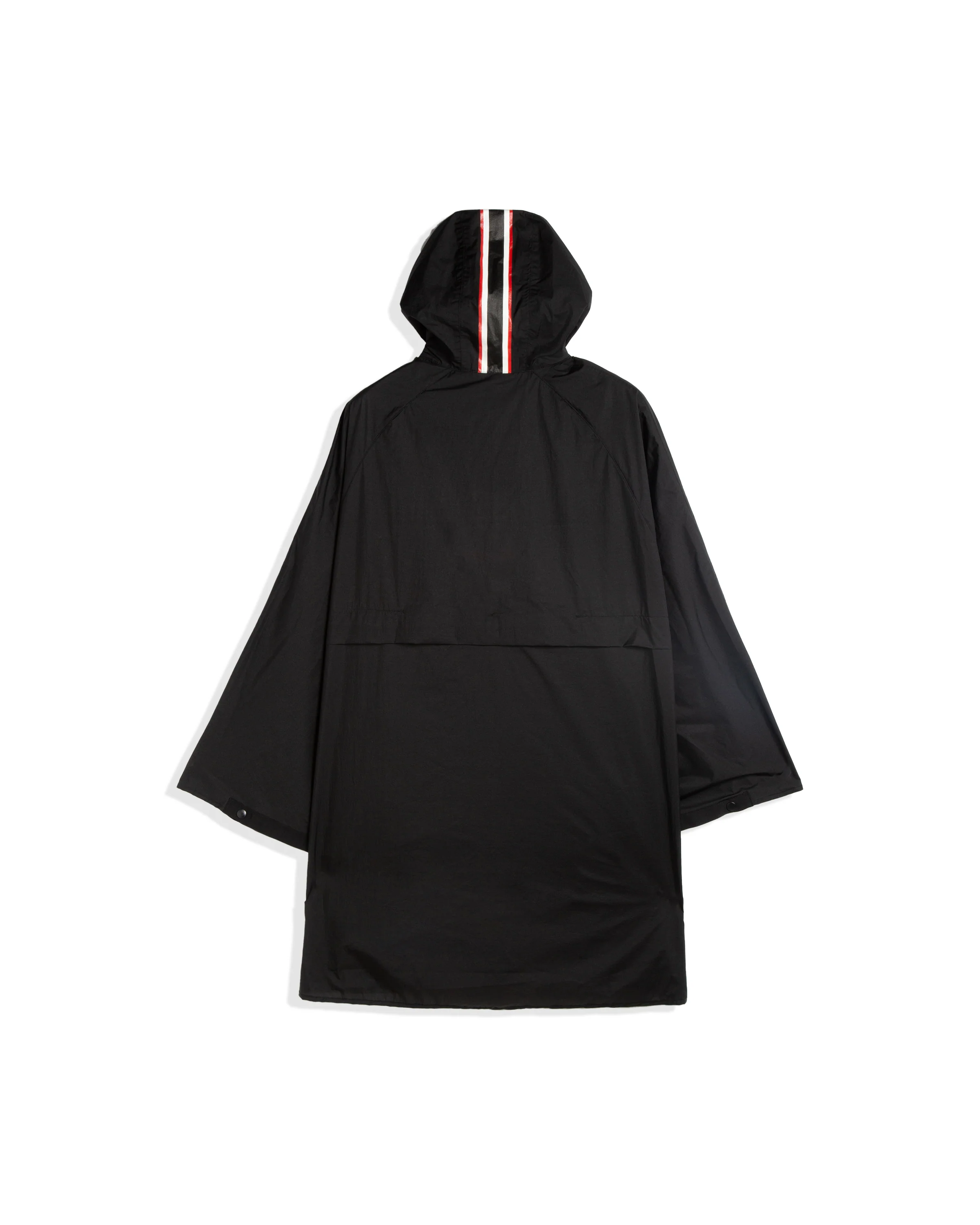 ユニセックストラベル パッカブル ポンチョ  - ブラック