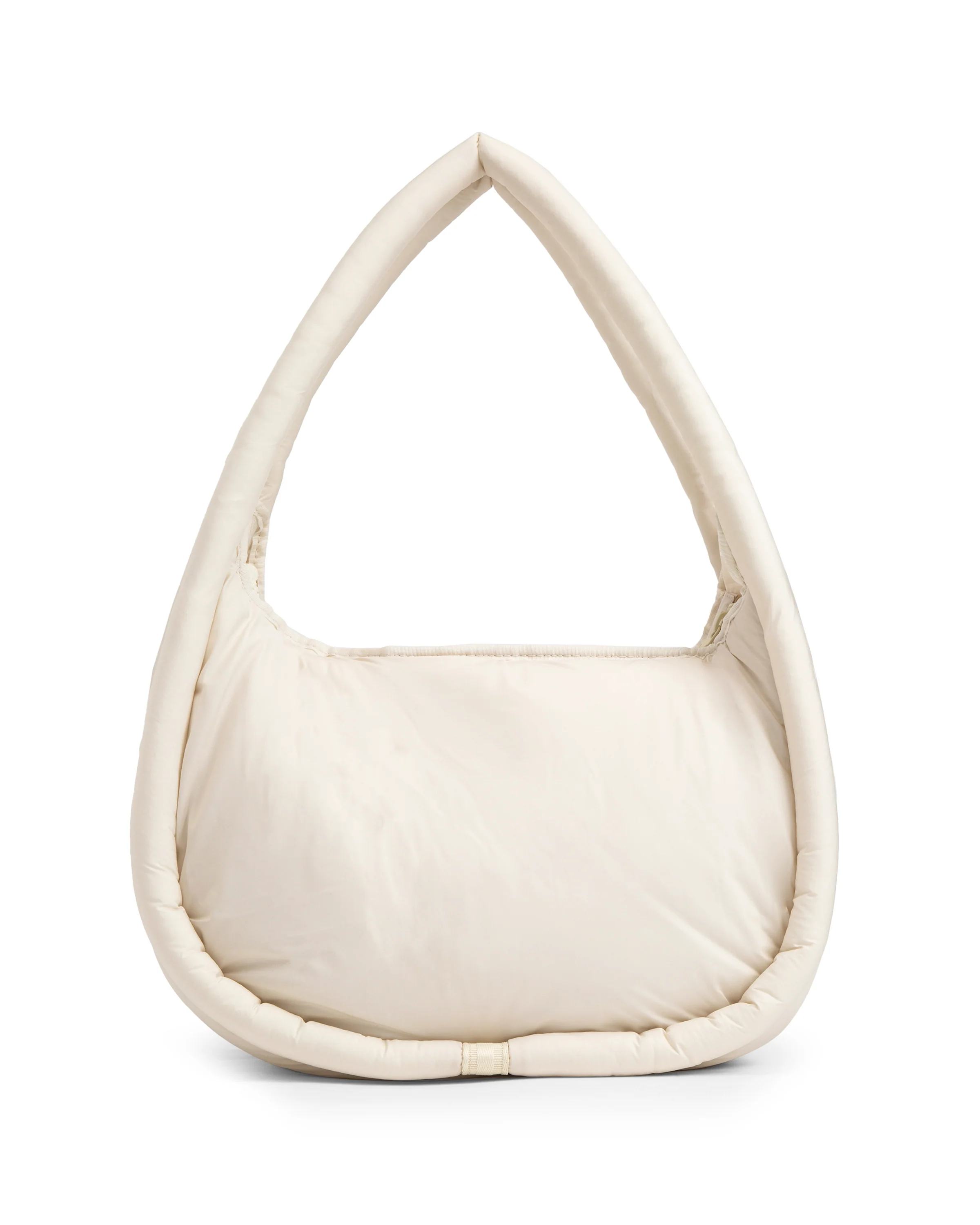 フレイムド パファー ラージ ホーボー - ホワイト ウィロー