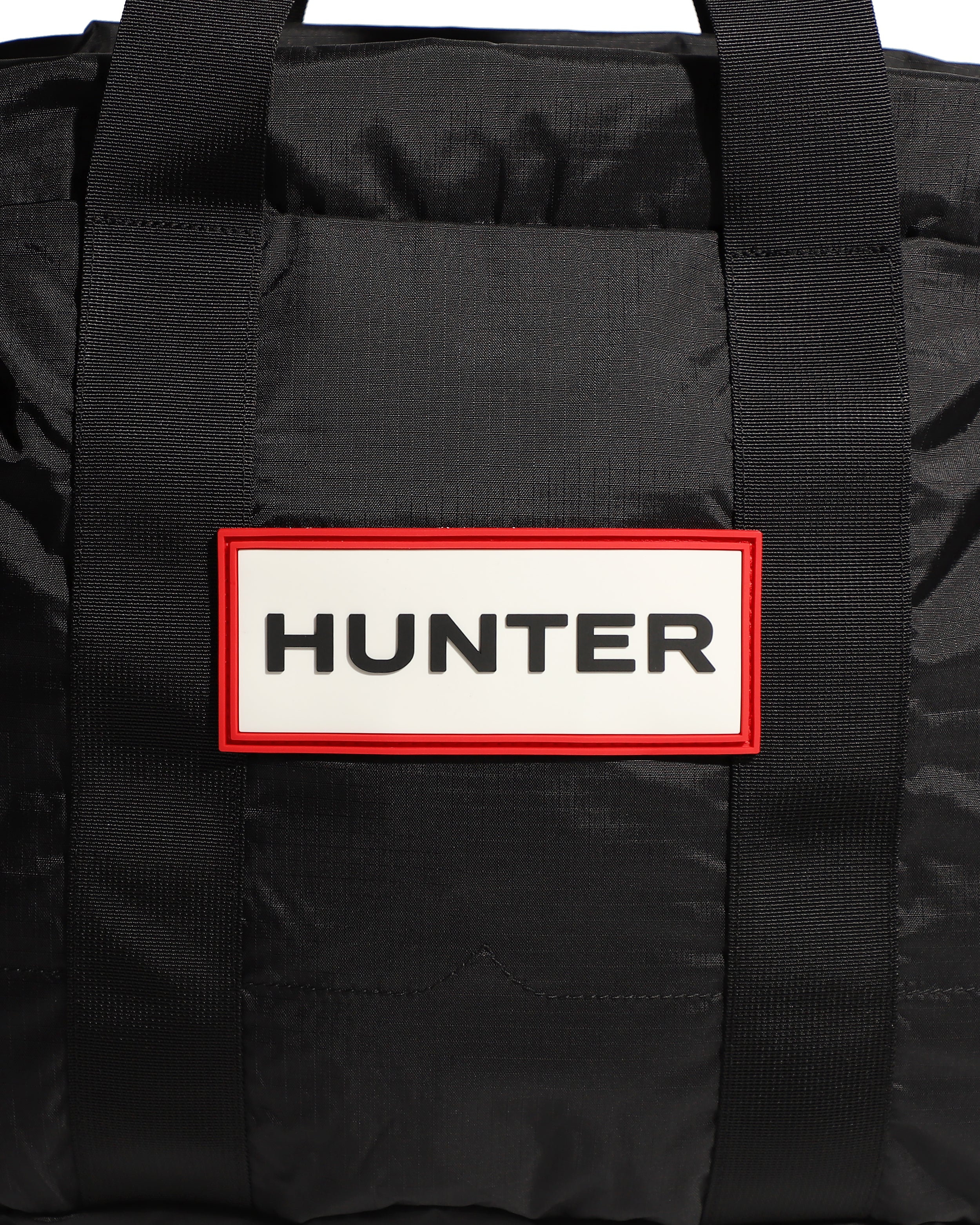 トラベル リップストップ ホールドオール  -  ブラック/レッドボックス ロゴ