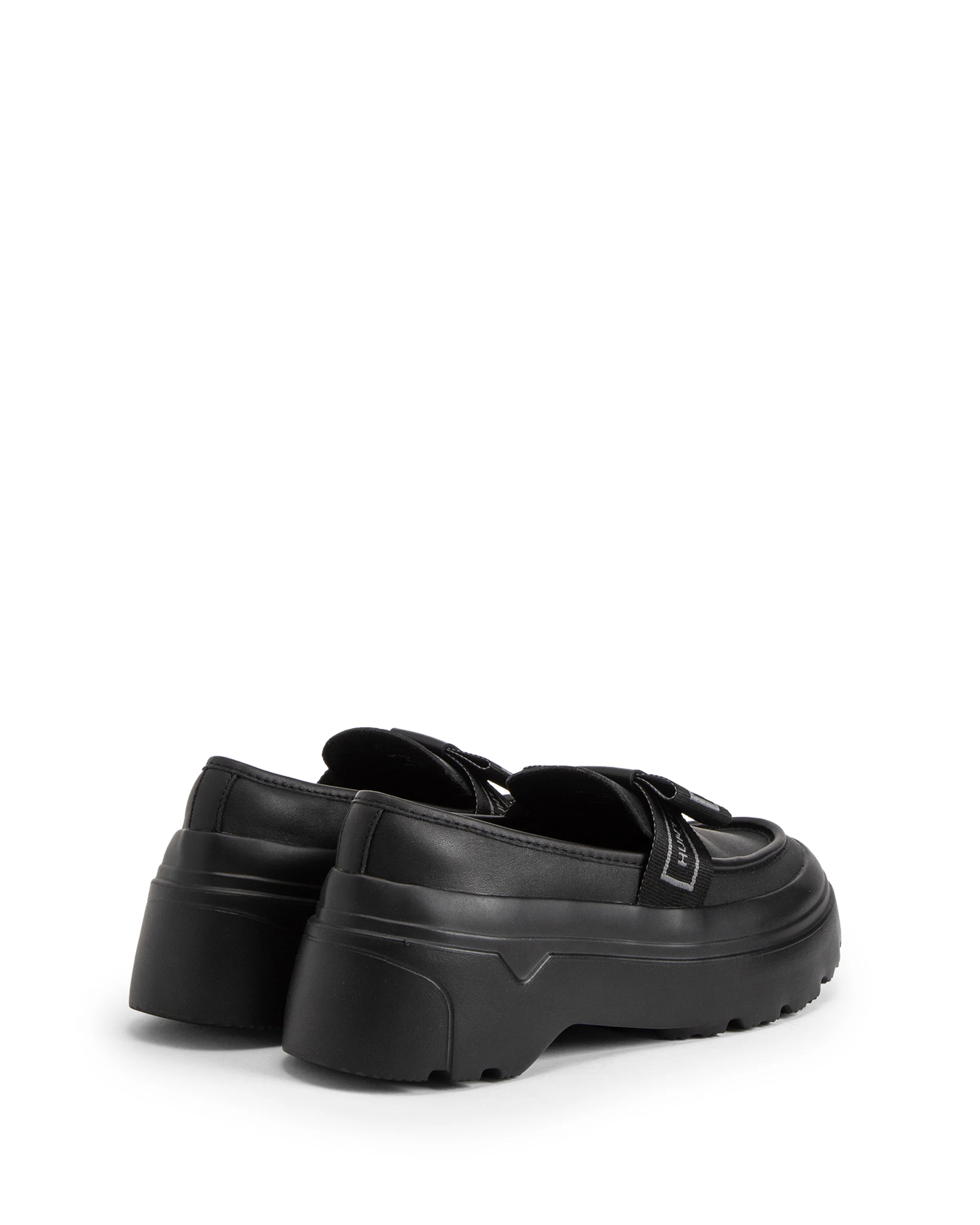 リファインド エクスプローラー フラットフォーム ボウ ローファー - ブラック