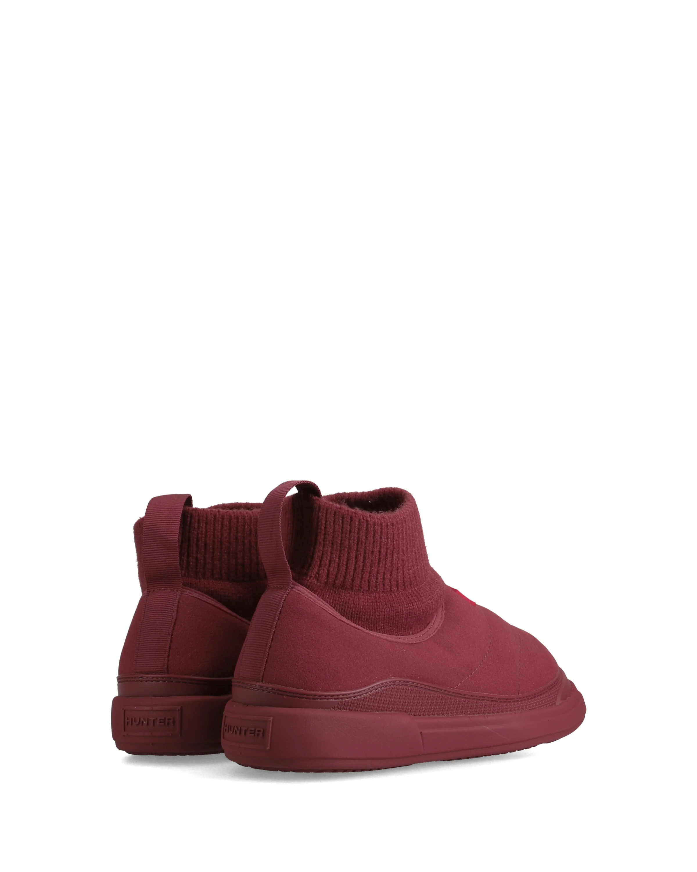 ユニセックス イン/アウト ビーガン スエード ニッテッド カフ ブーツ - ドリーミーローズ