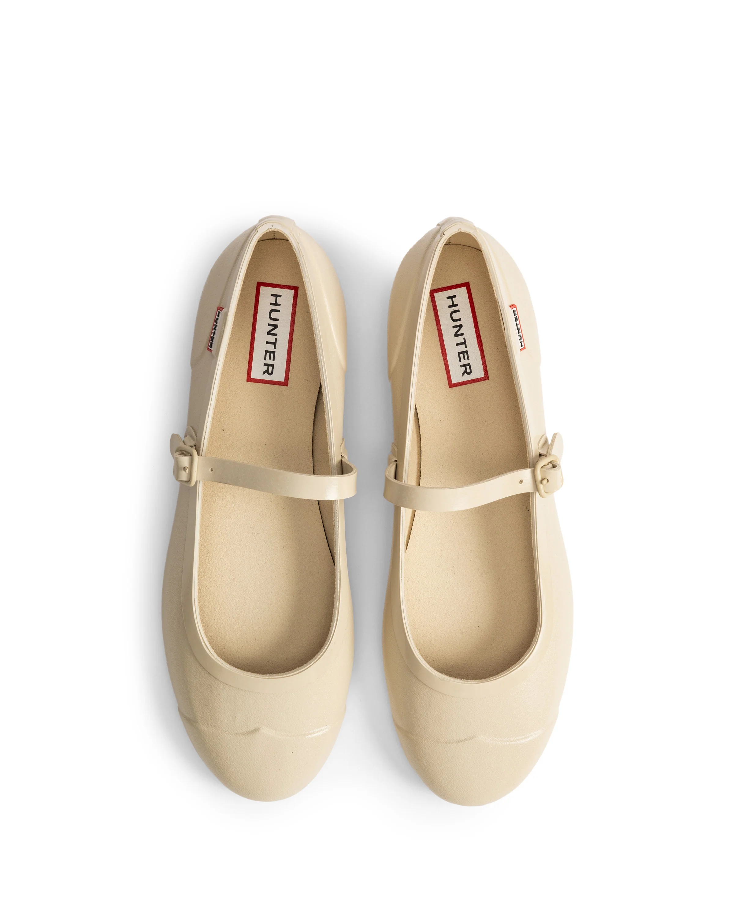 リファインド メリー ジェーン バックル バレリーナ グロス - キャンバスクリーム