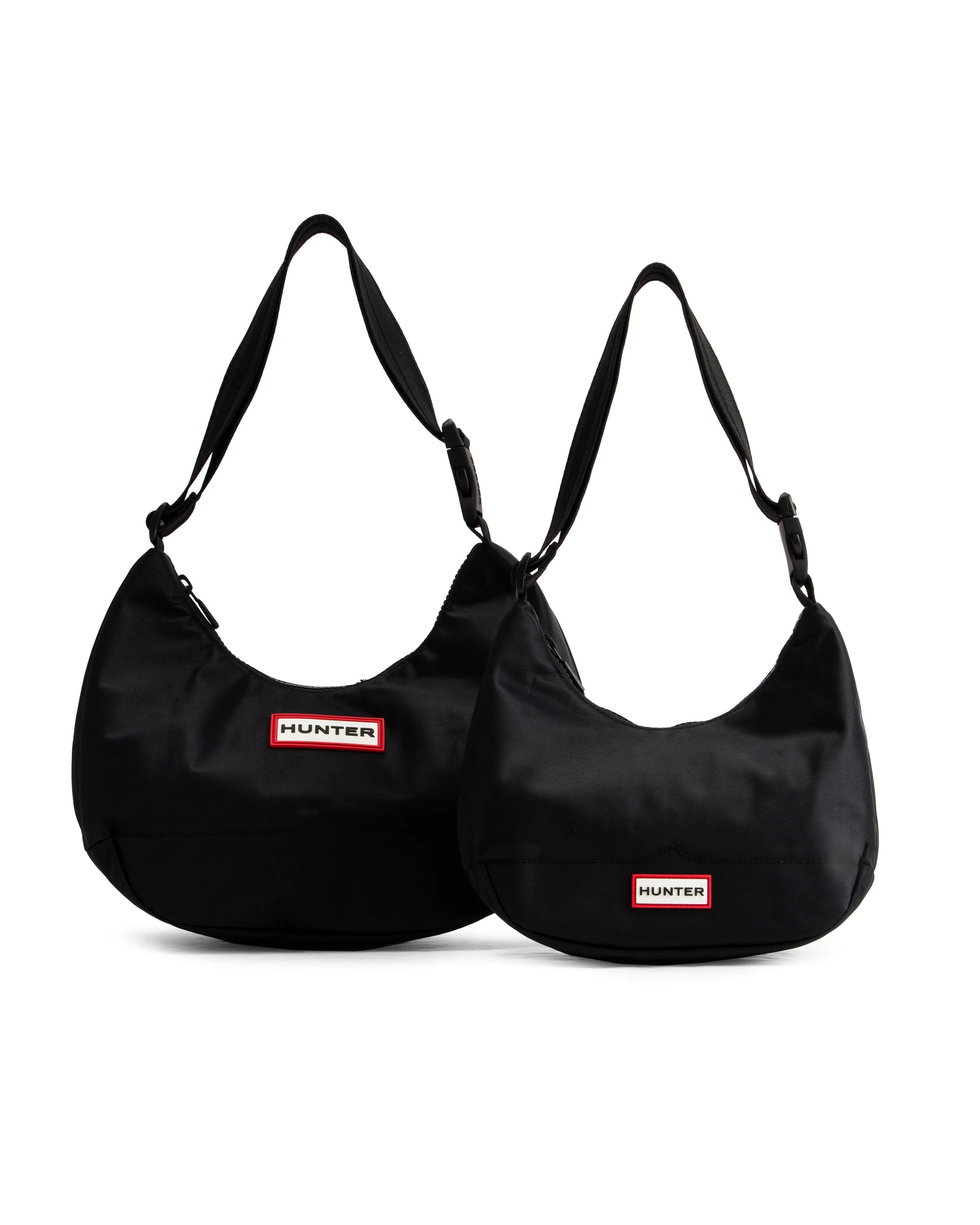 ナイロン ミディ ホーボー  -  ブラック