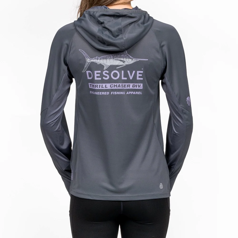 Stripey Fish Face Hoodie Women's