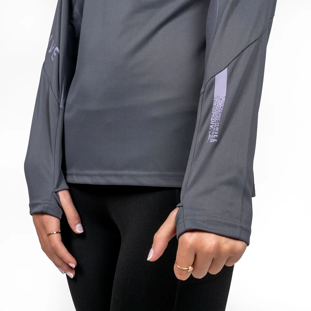 Stripey Fish Face Hoodie Women's