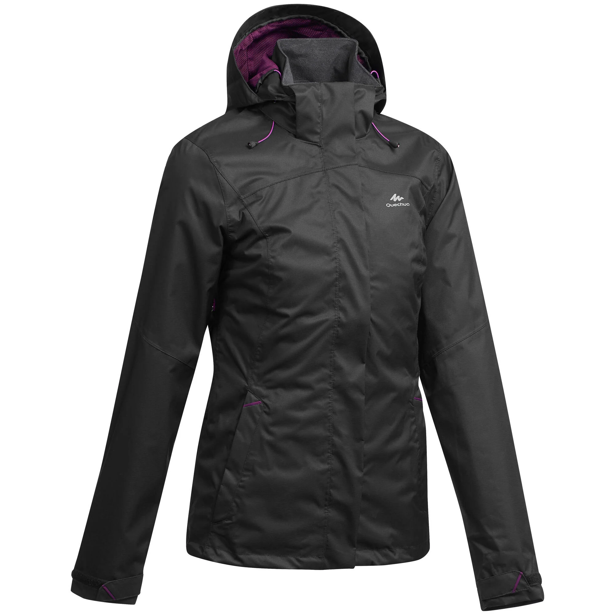 Quechua Women's waterproof mountain walking jacket MH100