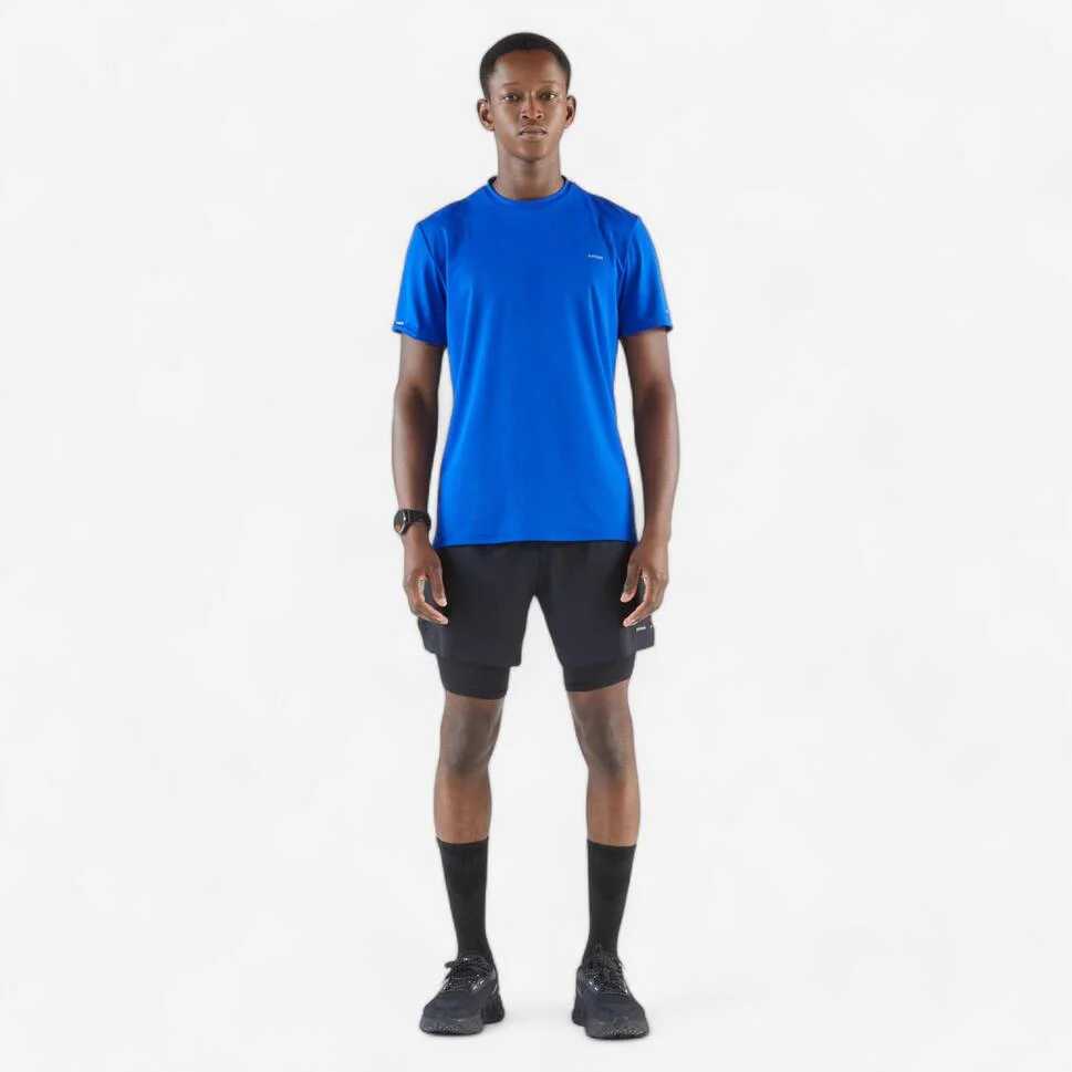 Kiprun Men's Run 500 2-in-1 Compression Running Shorts