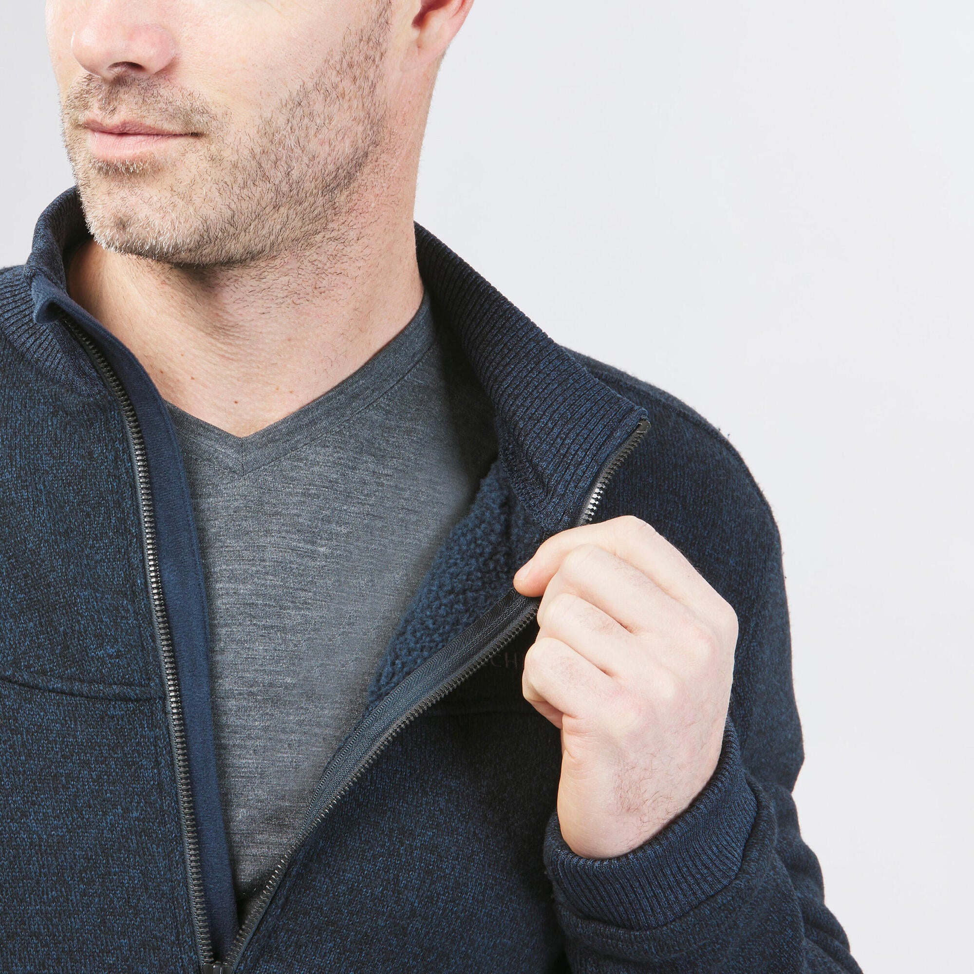 Quechua Men's SH100 Fleece Winter Jacket