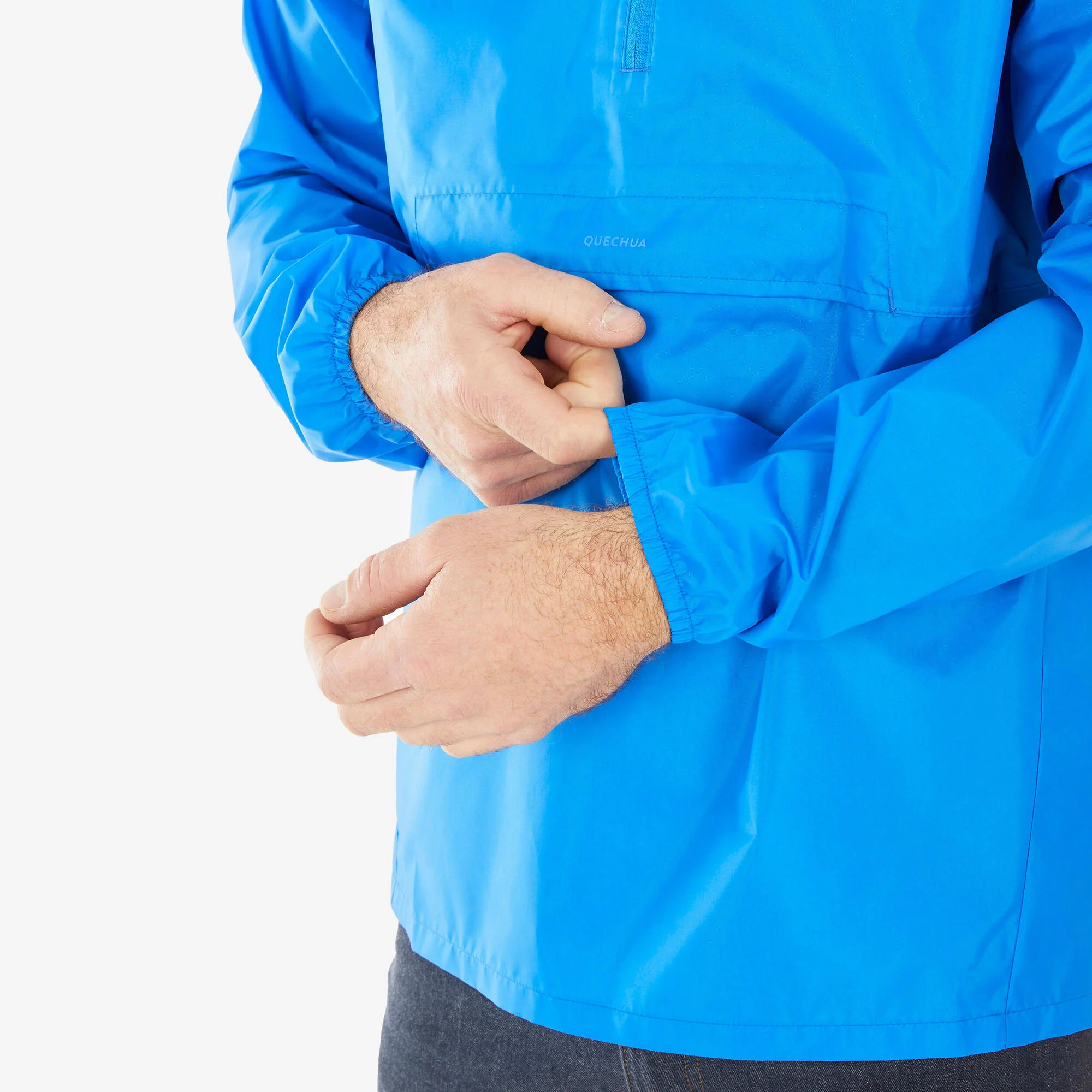 Quechua Men's Raincut Half-Zip Waterproof Rain Jacket