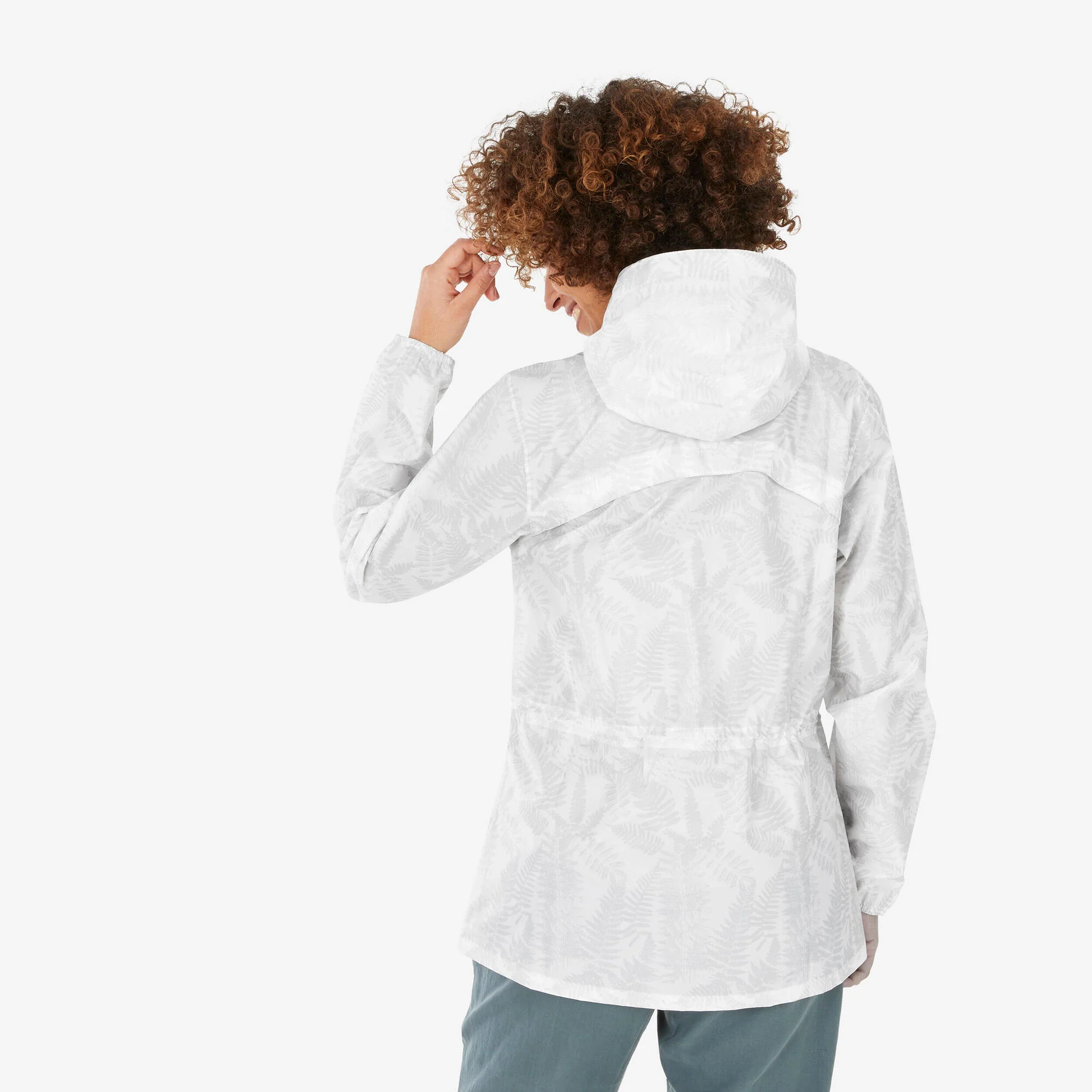 Quechua Women's Raincut Full Zip Windproof and Water-repellent Rain Jacket