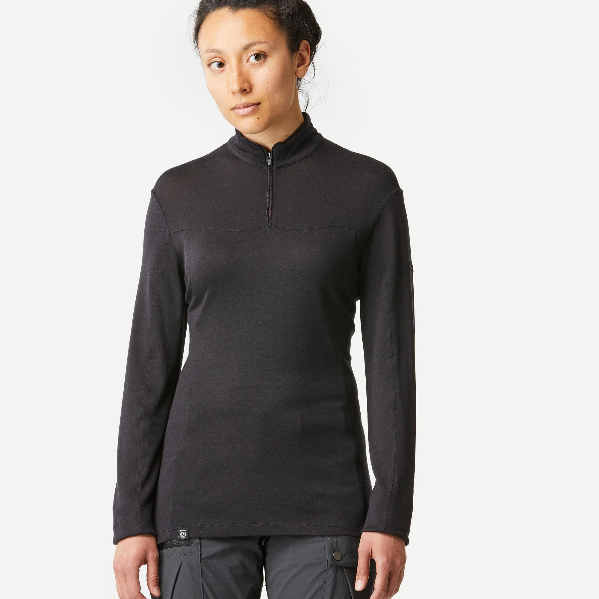Simond Women's Long-sleeved Merino Zipped Neck T-shirt - MT500