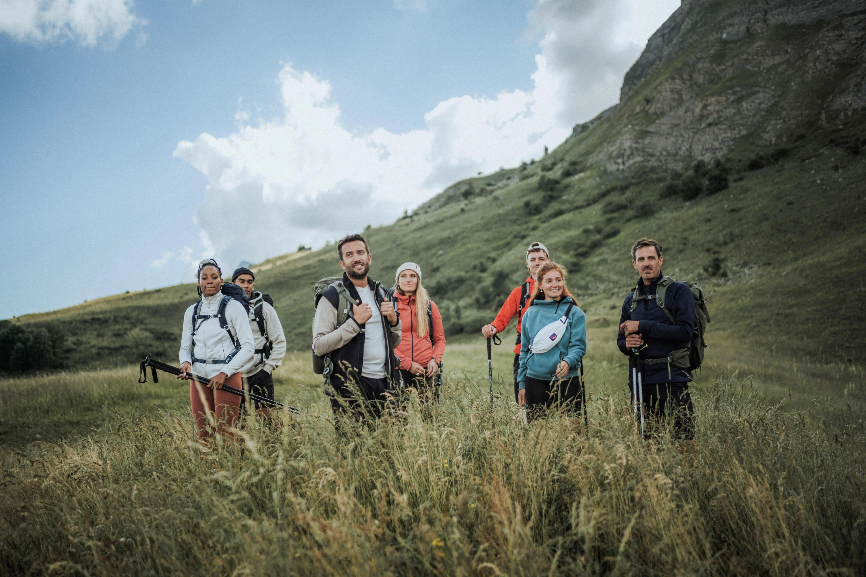 Quechua Men's MH520 Hood Hiking Fleece Jacket