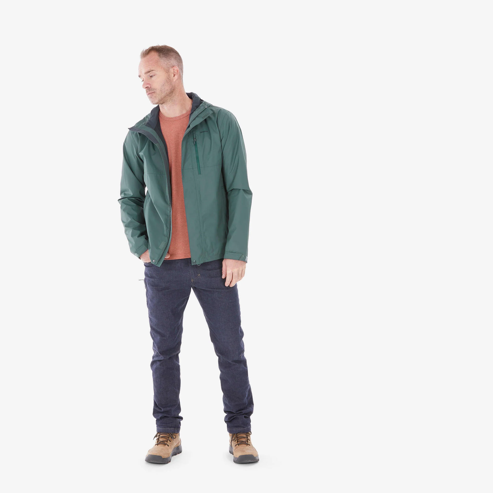 Quechua Men's NH500 Imper Waterproof Rain Jacket