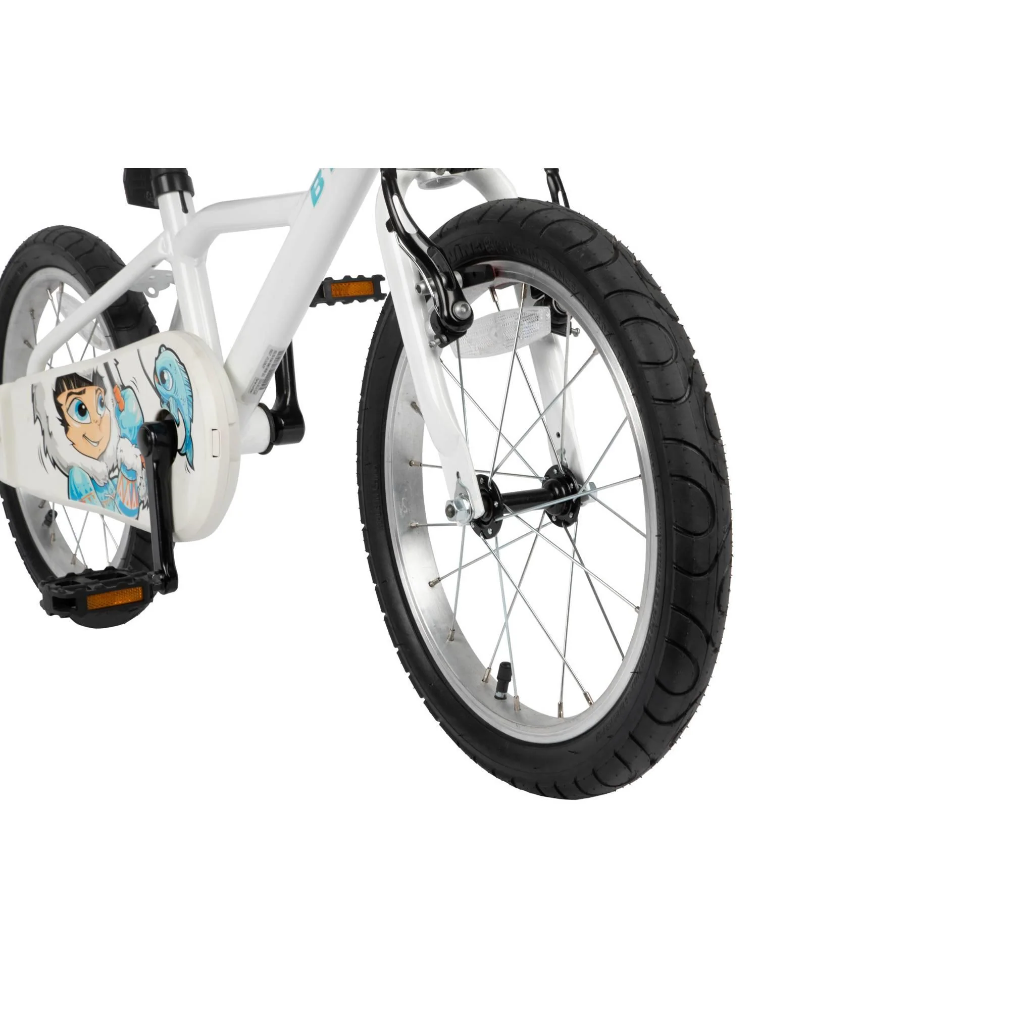 Btwin 100 Frosty Blue Hybrid Bike 16 Kids 3'7 to 4'0