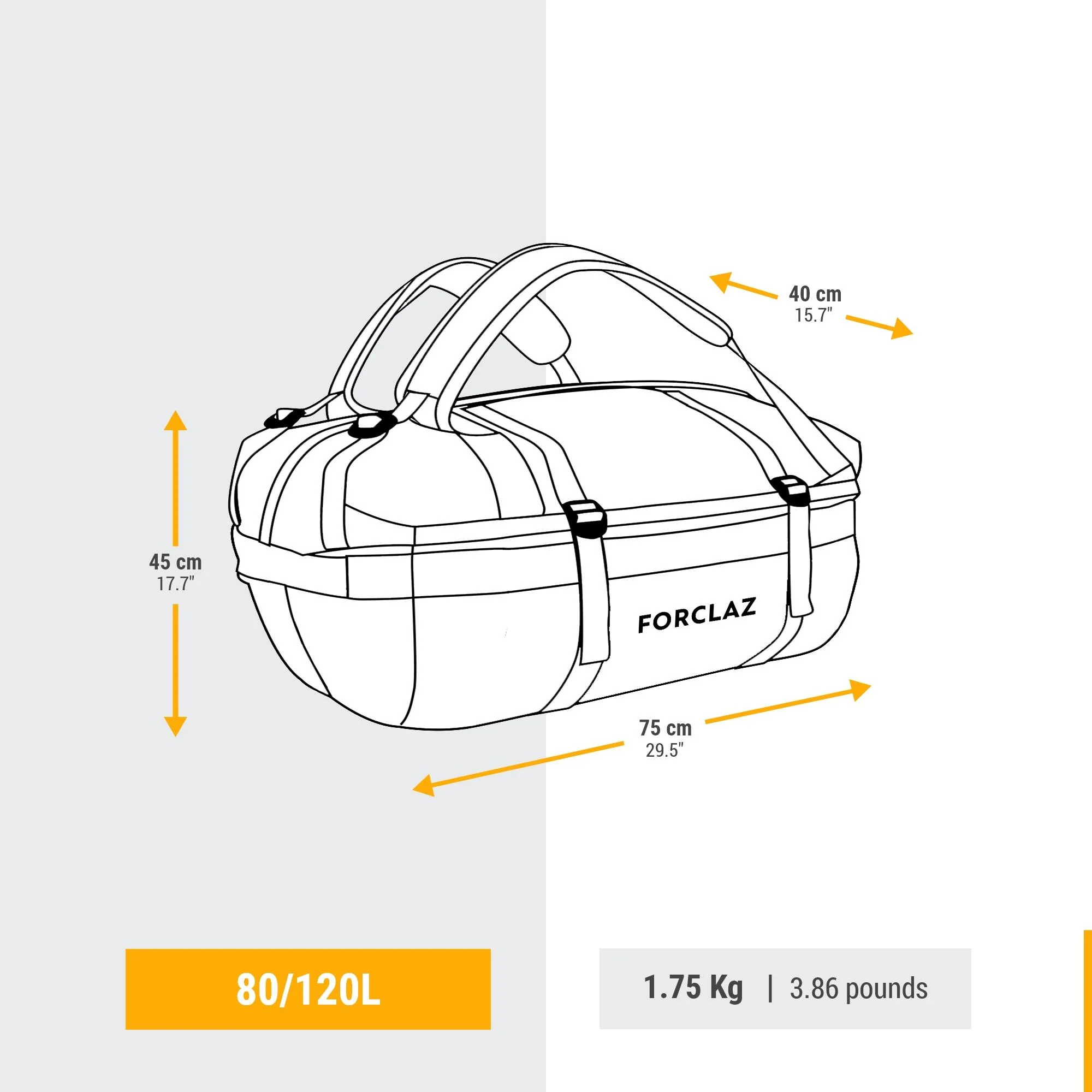 Simond 500 Extend 80-120 L Duffel Bag
