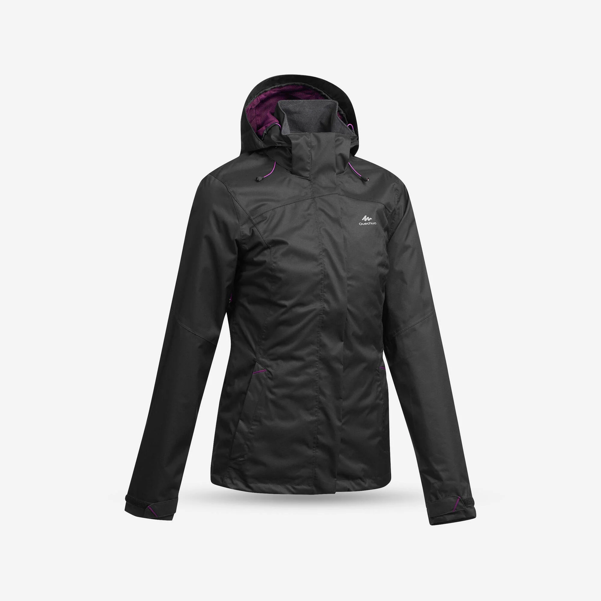 Quechua Women's waterproof mountain walking jacket MH100
