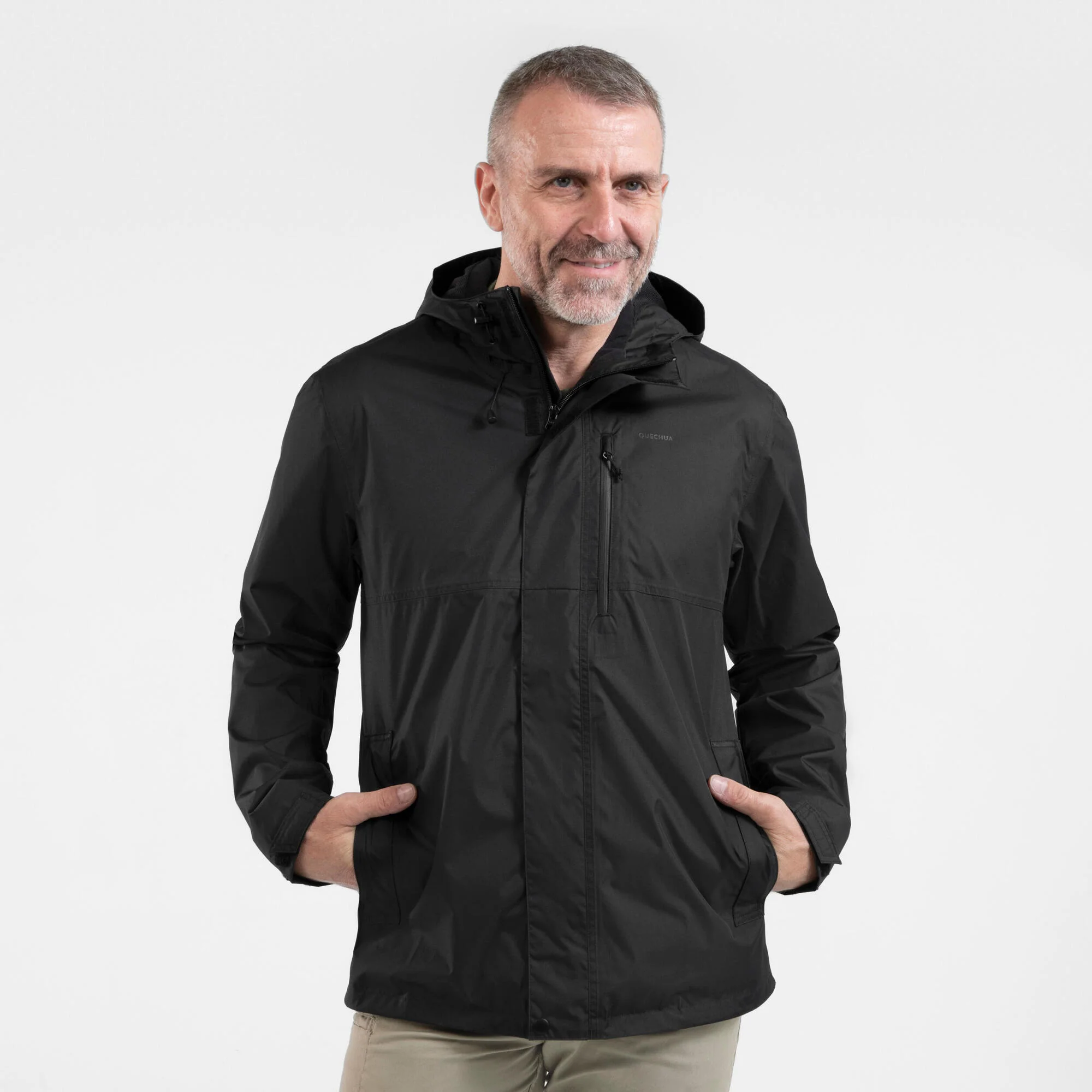Quechua Men's NH500 Imper Waterproof Rain Jacket