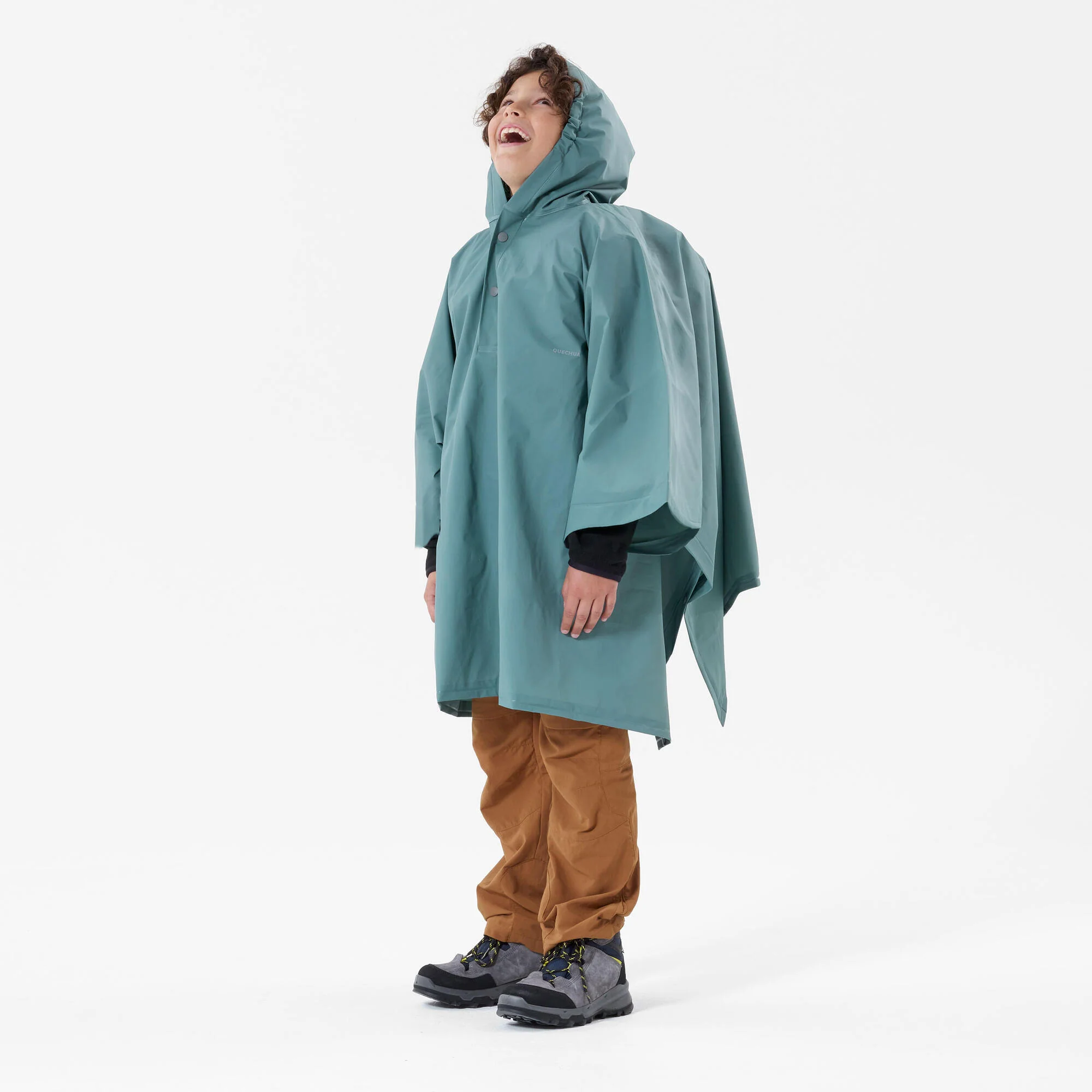 Quechua Kids’ MH100 Hiking Rain Poncho – Ages 7–15