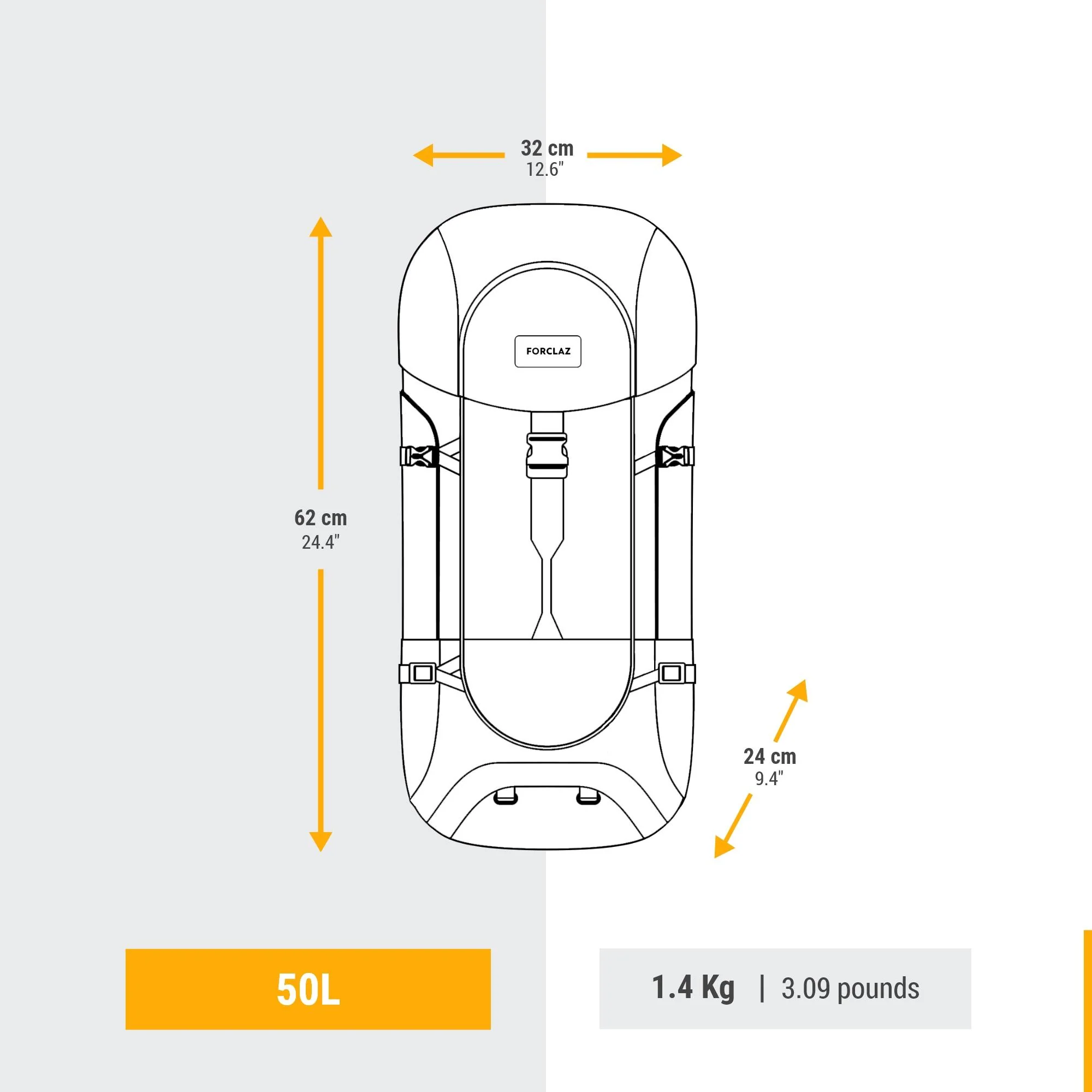 Simond Travel 100 50L Backpack Pack