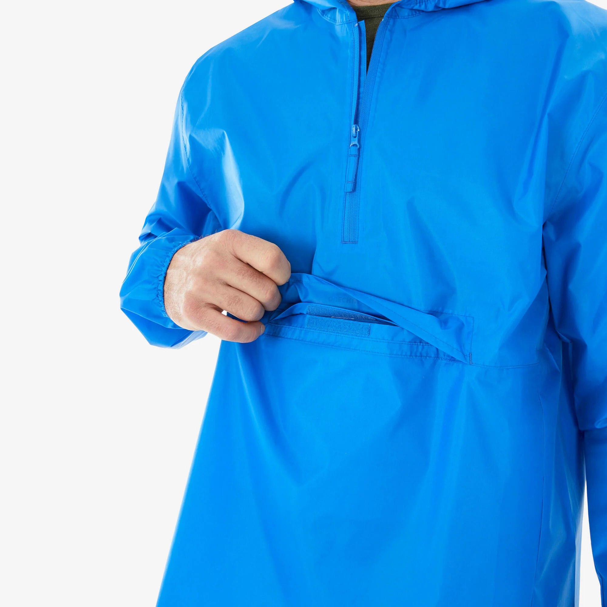 Quechua Men's Raincut Half-Zip Waterproof Rain Jacket