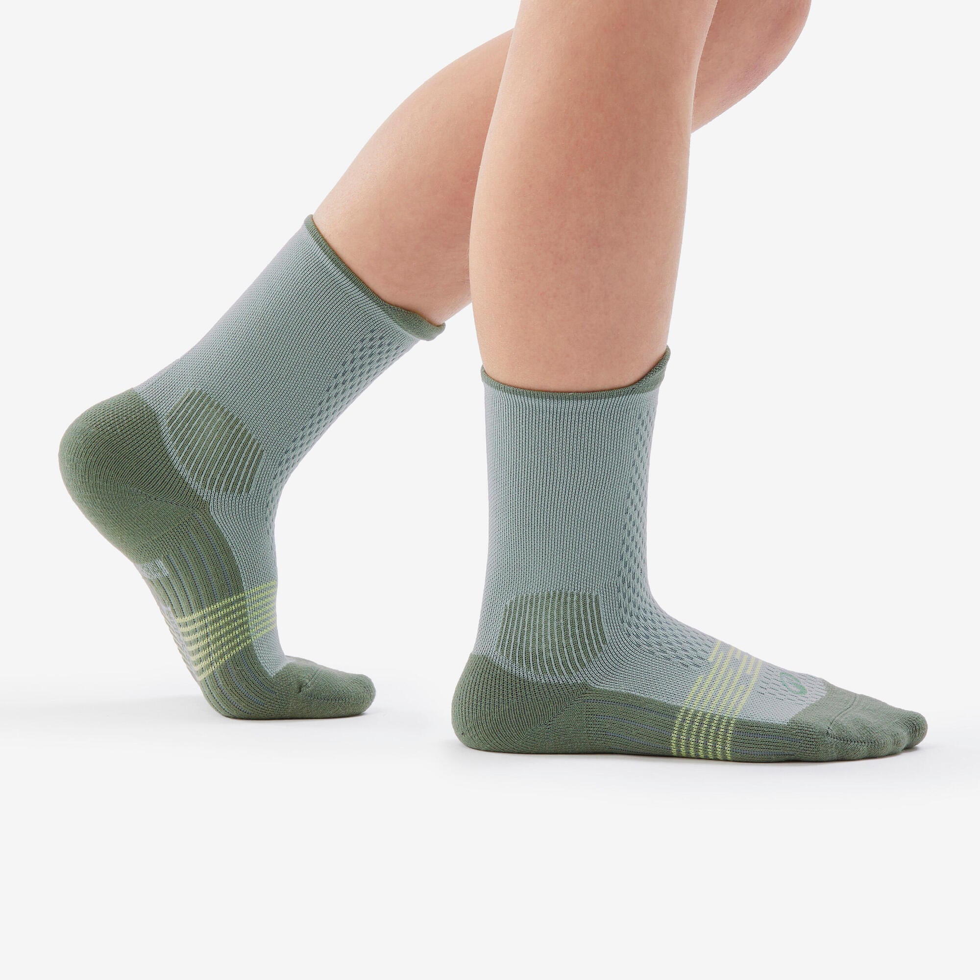Quechua Kids’ Hike 500 Crew Hiking Socks 2-Pack
