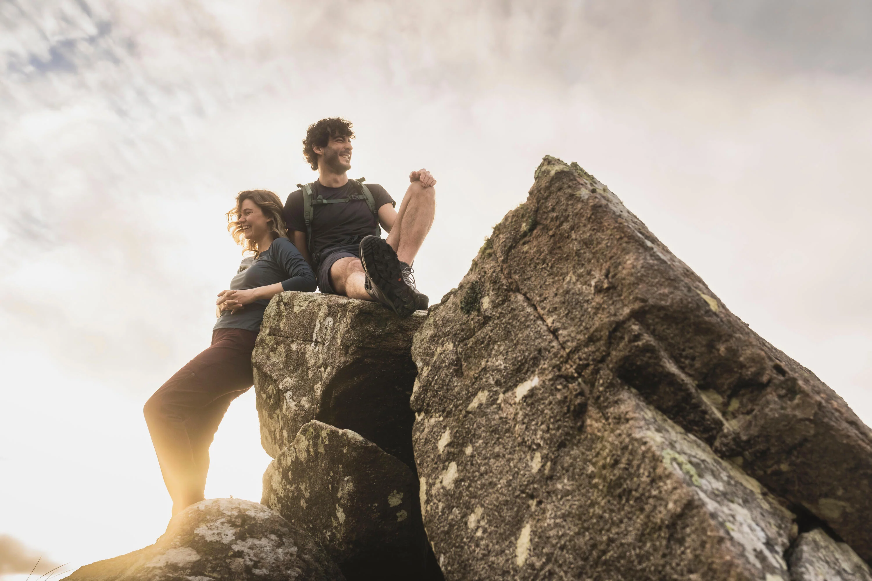 Quechua Men's Hiking Synthetic Short-Sleeved T-Shirt MH100