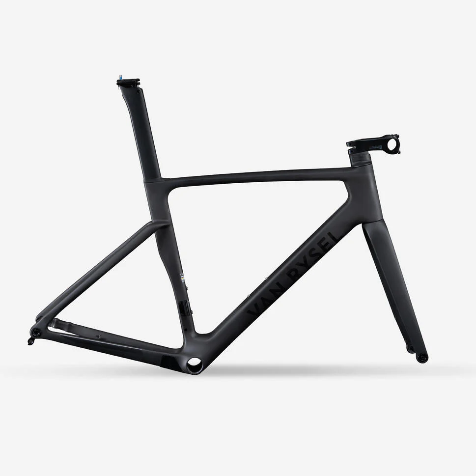 Van Rysel RCR Pro Frame Kit Raw Carbon + Fork + Stem + Seat Post