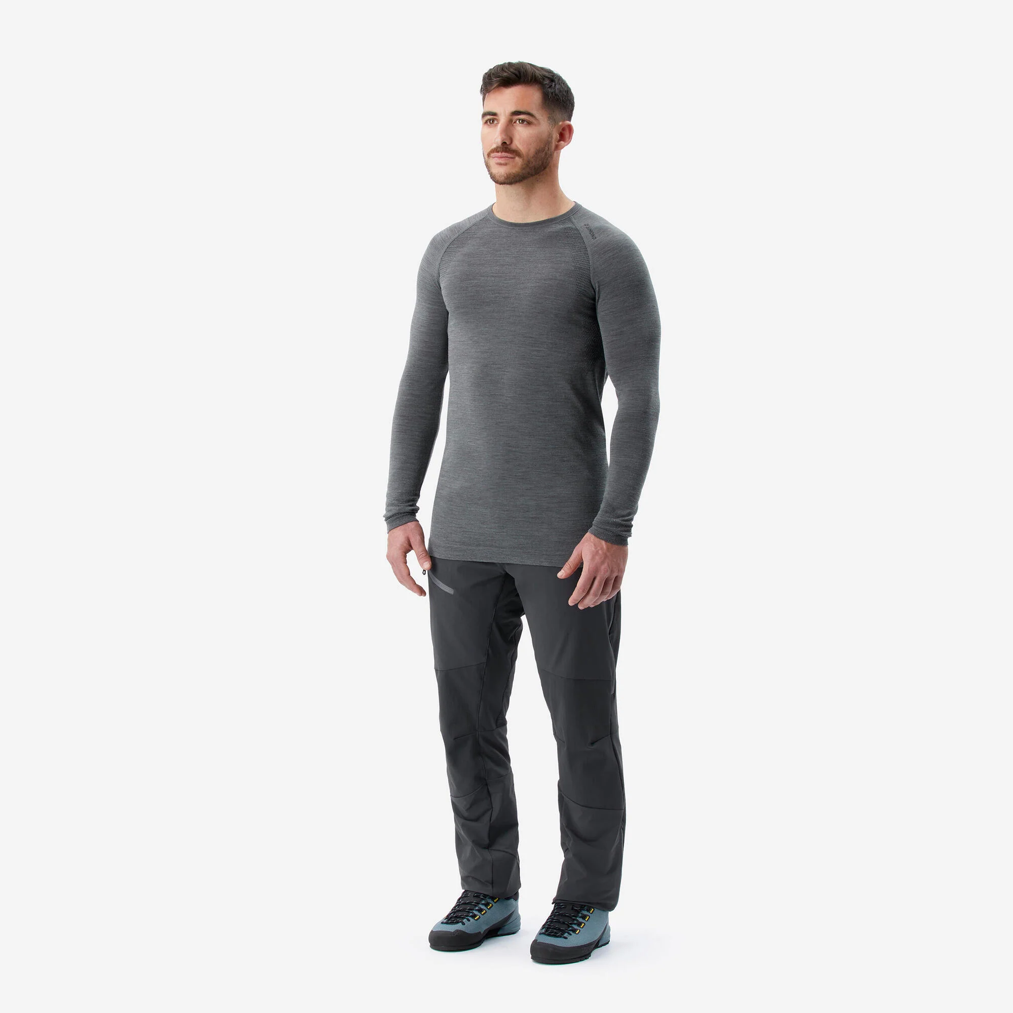 Simond Men's Alpinism Seamless Wool Long-Sleeve Shirt