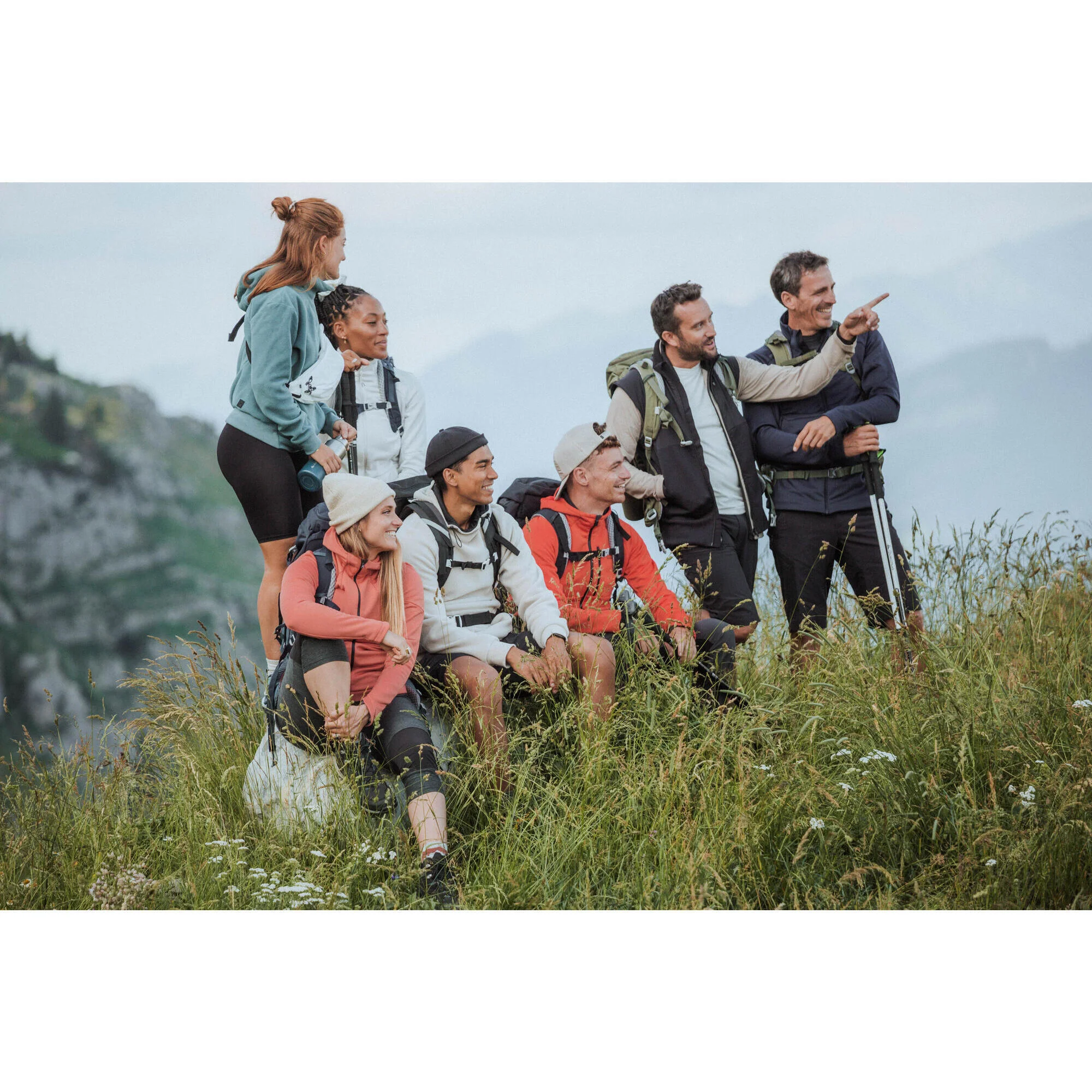 Quechua Men's MH520 Hood Hiking Fleece Jacket