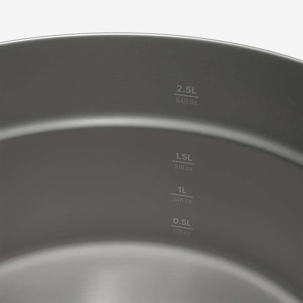 Quechua 500 Stainless Steel Nonstick Camping Cookset – 25-Piece for 4 People