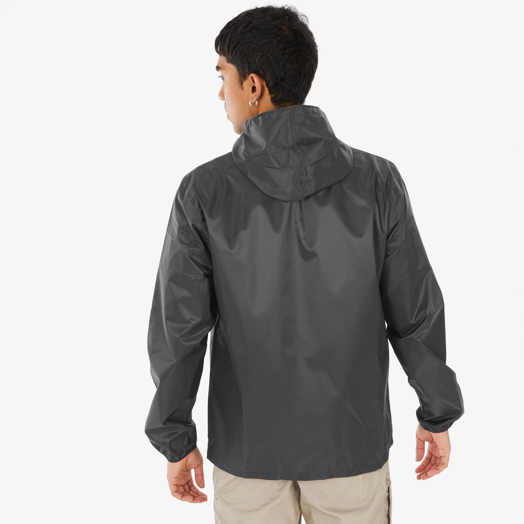 Quechua Men's Raincut Fullzip Waterproof Rain Jacket