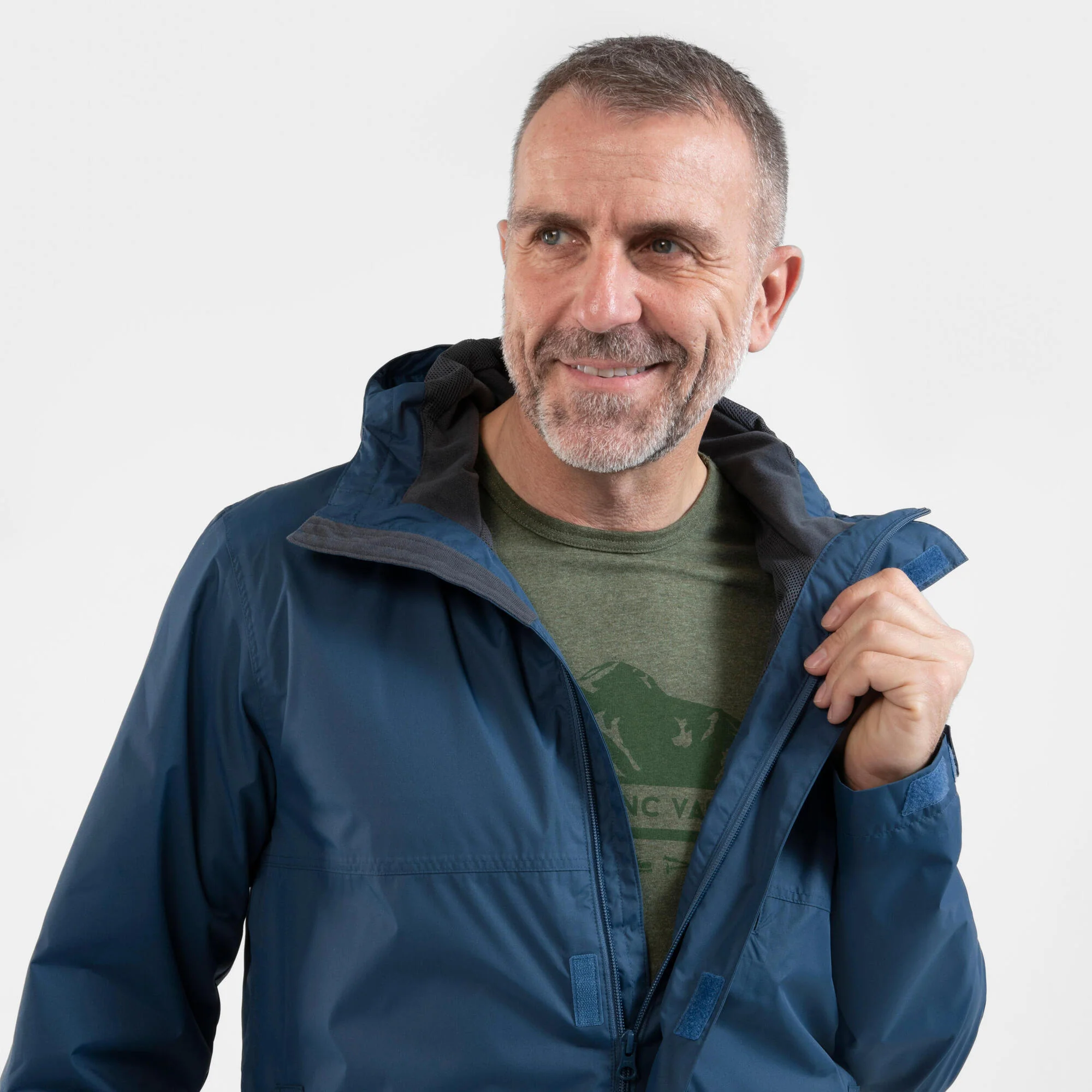 Quechua Men's NH500 Imper Waterproof Rain Jacket