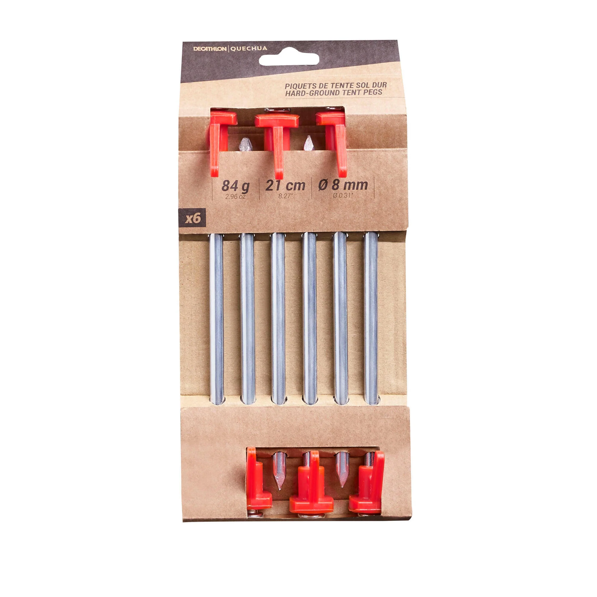 Quechua Hard-Ground Tent Pegs 6-Pack