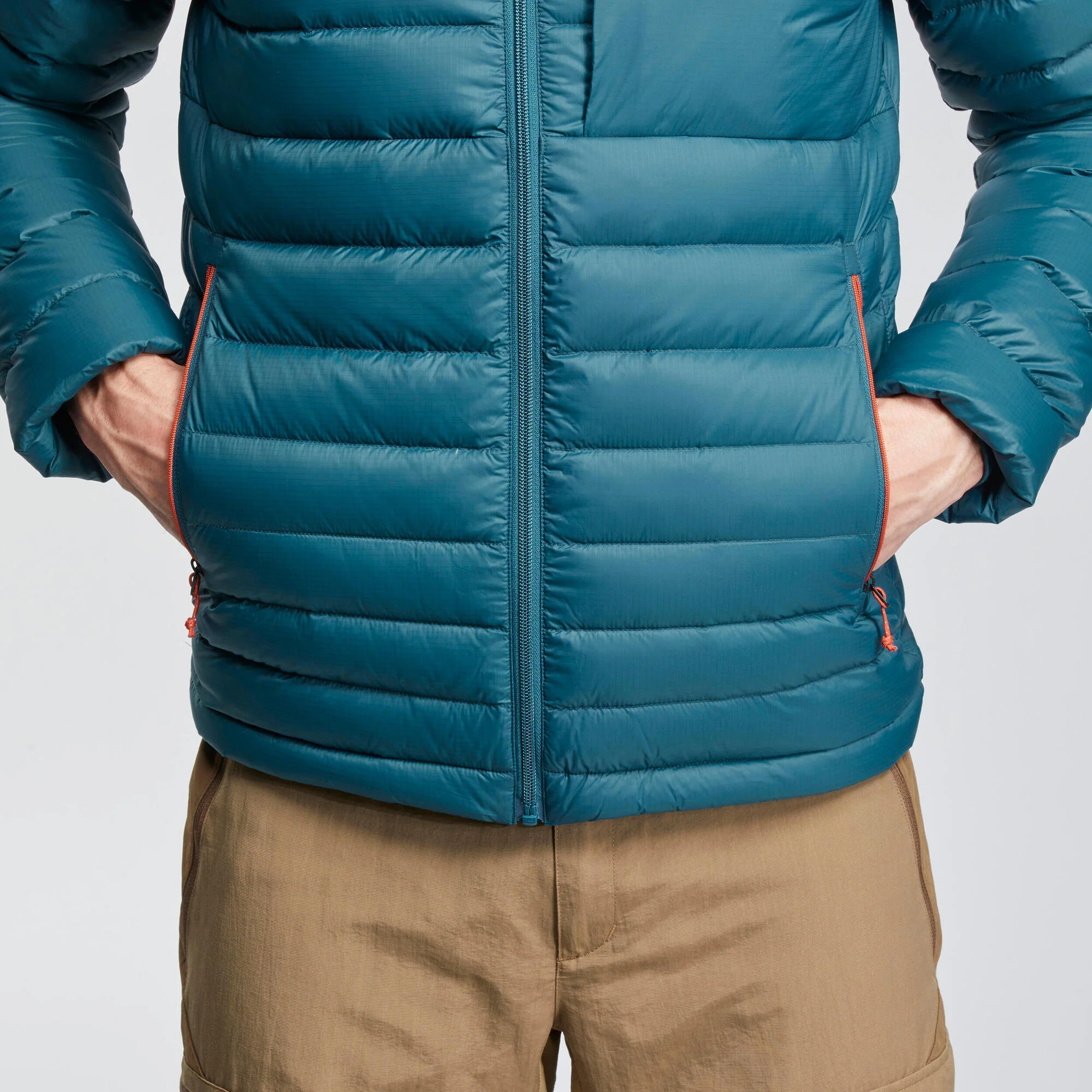 Forclaz Men's mountain and Backpacking padded and hooded jacket - MT500 14°F