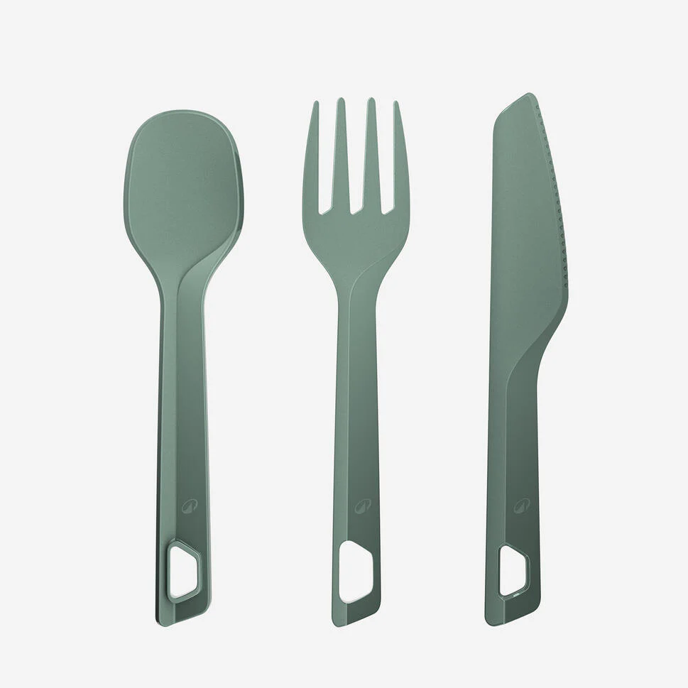 Quechua 500 Stainless Steel Non-Stick Camping Cookset – 15-Piece for 2 People