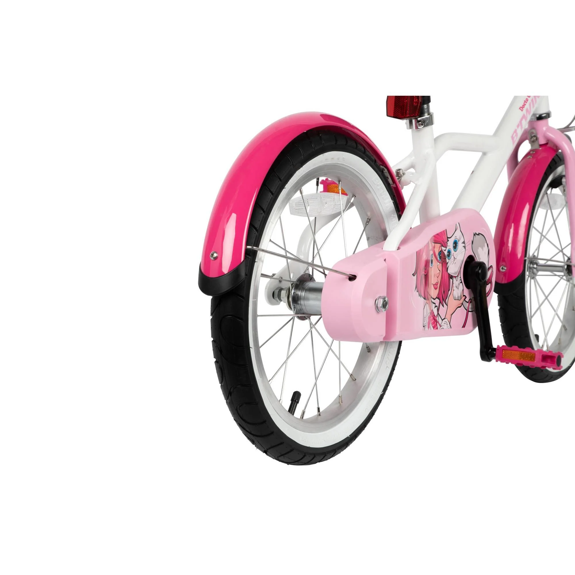 Btwin HYC500 Girls' Hybrid Bike 16 Kids' 3'7 to 4'0