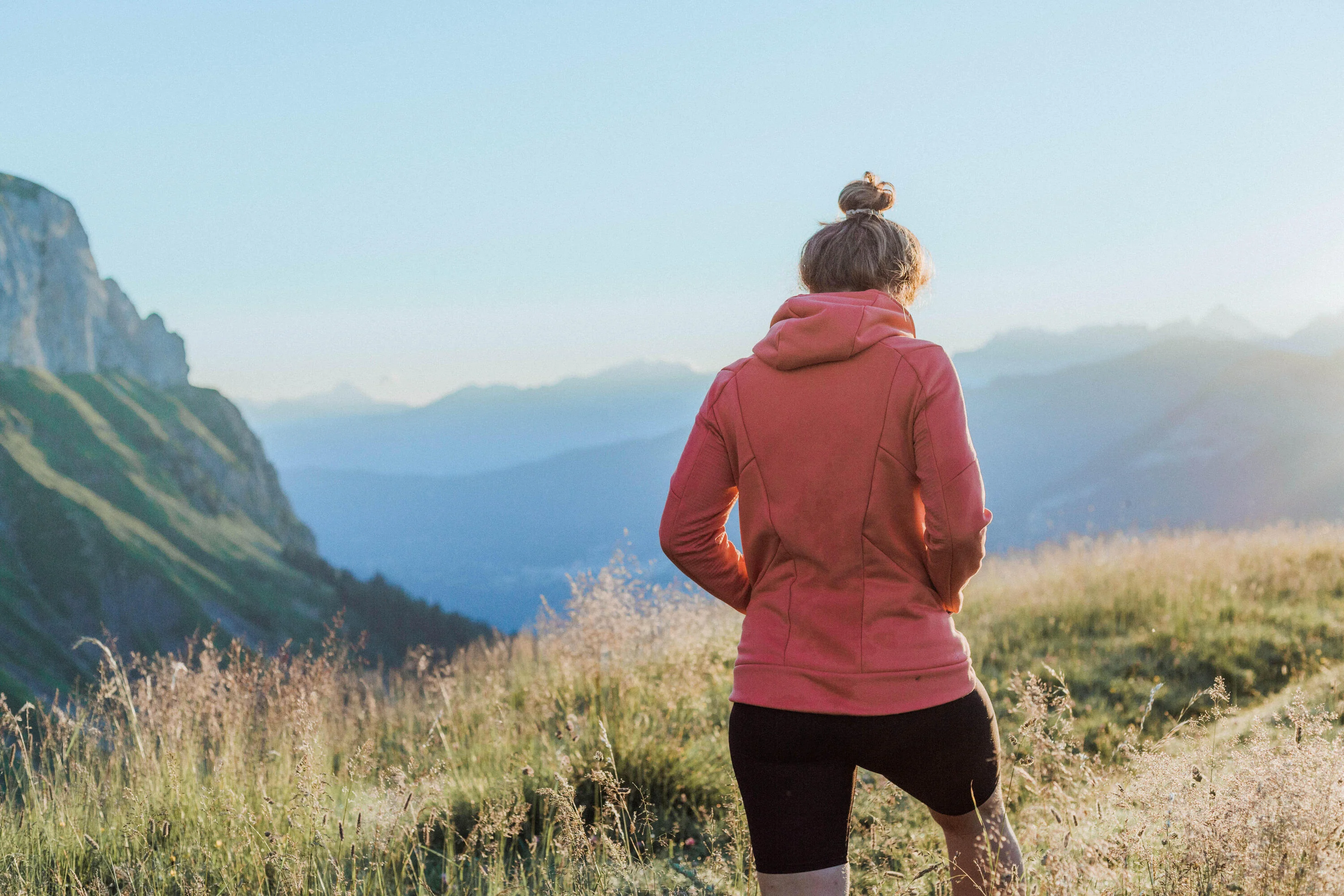 Quechua Women's Hiking Fleece Jacket - MH520 Hood