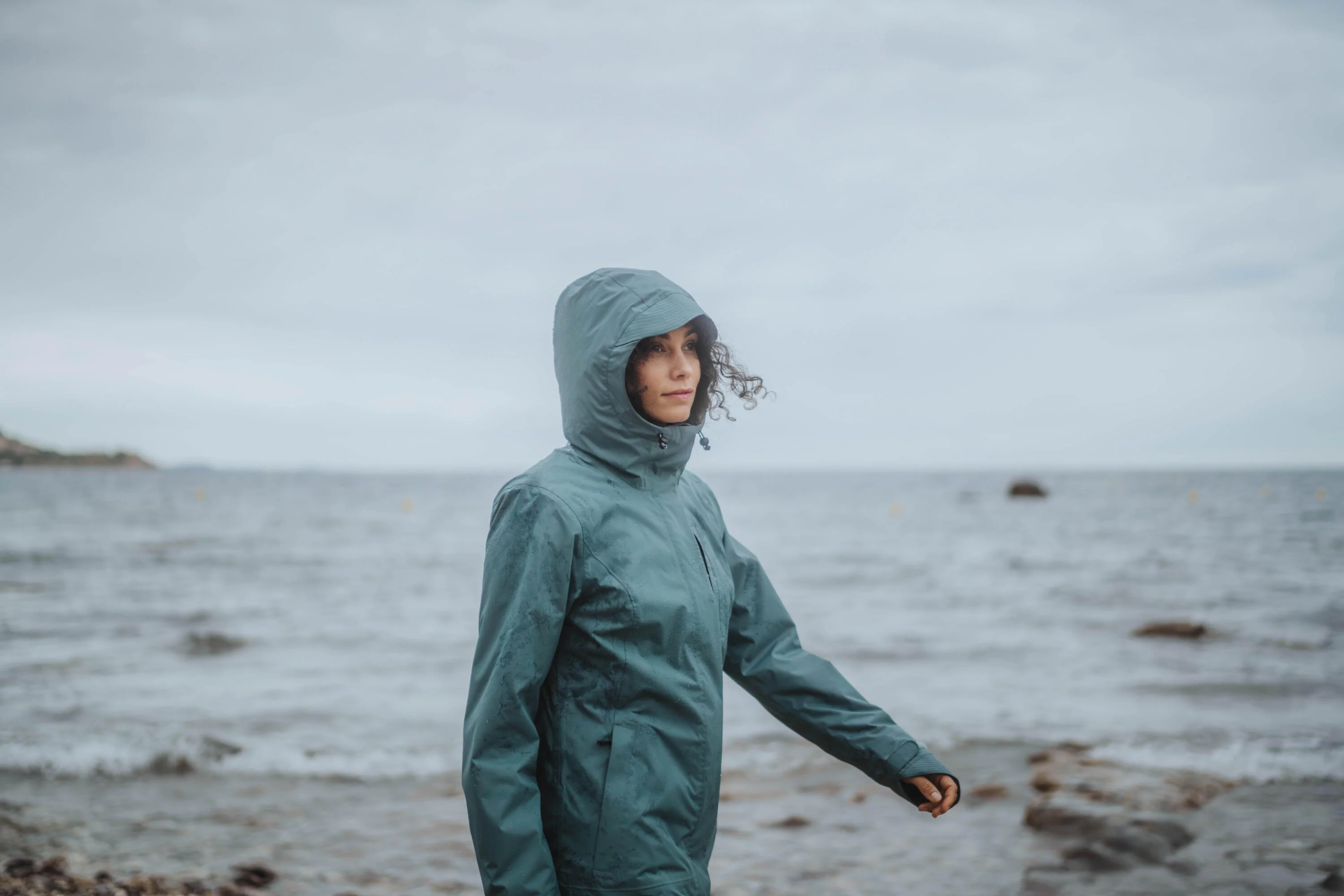 Quechua Women’s NH500 Waterproof Hiking Rain Jacket