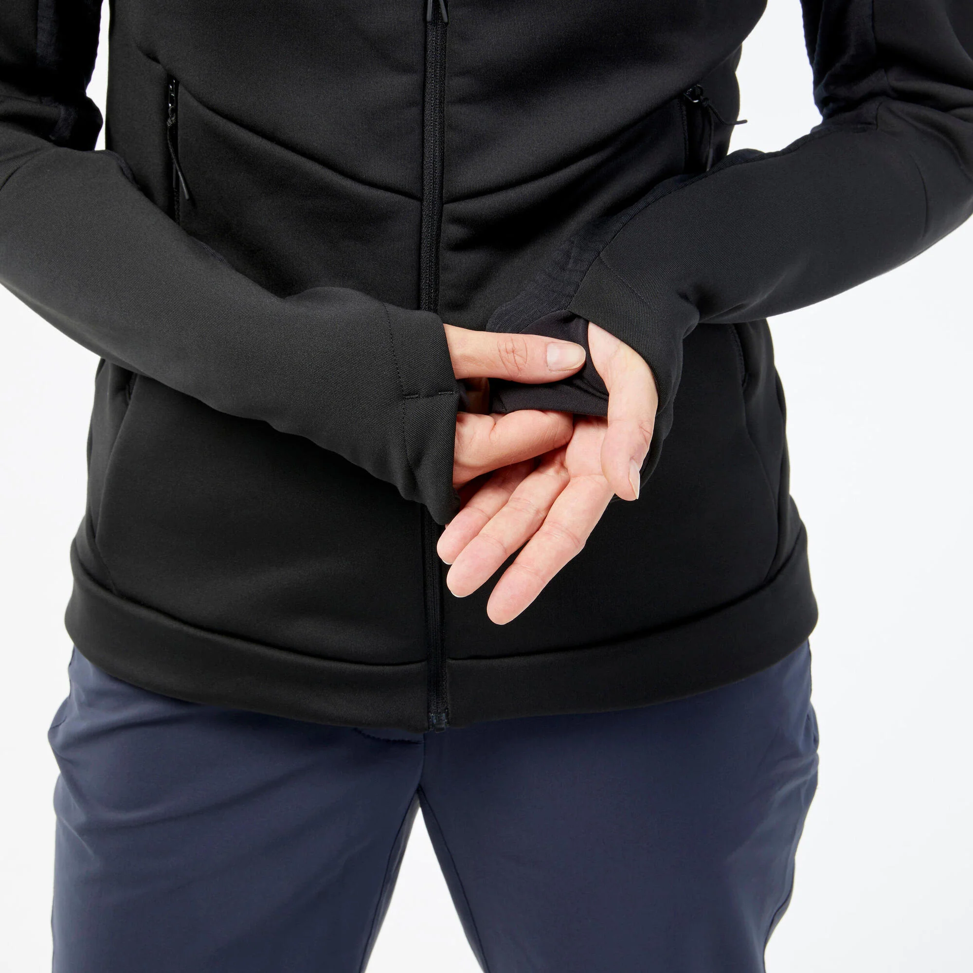 Women's Hiking Fleece Jacket - MH520 Hood