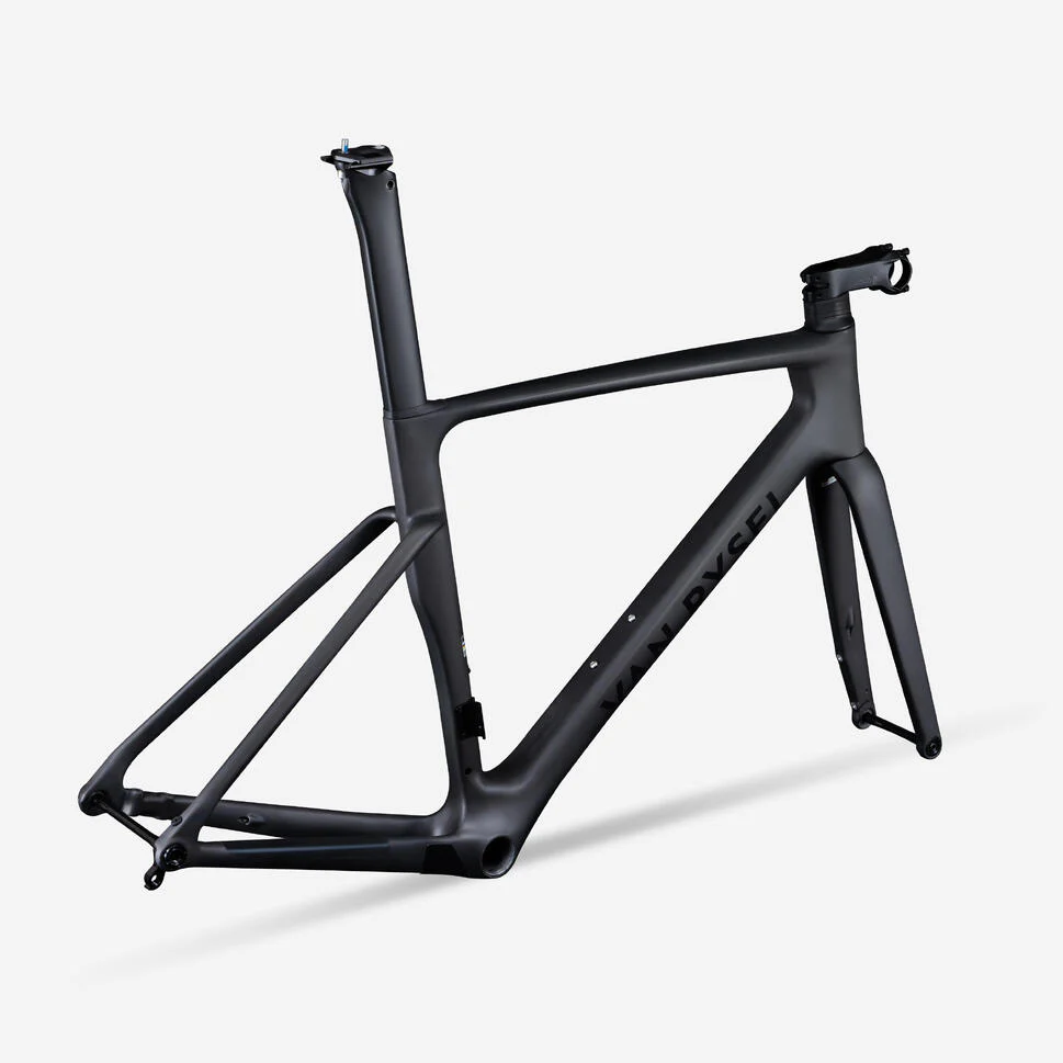 Van Rysel RCR Pro Frame Kit Raw Carbon + Fork + Stem + Seat Post