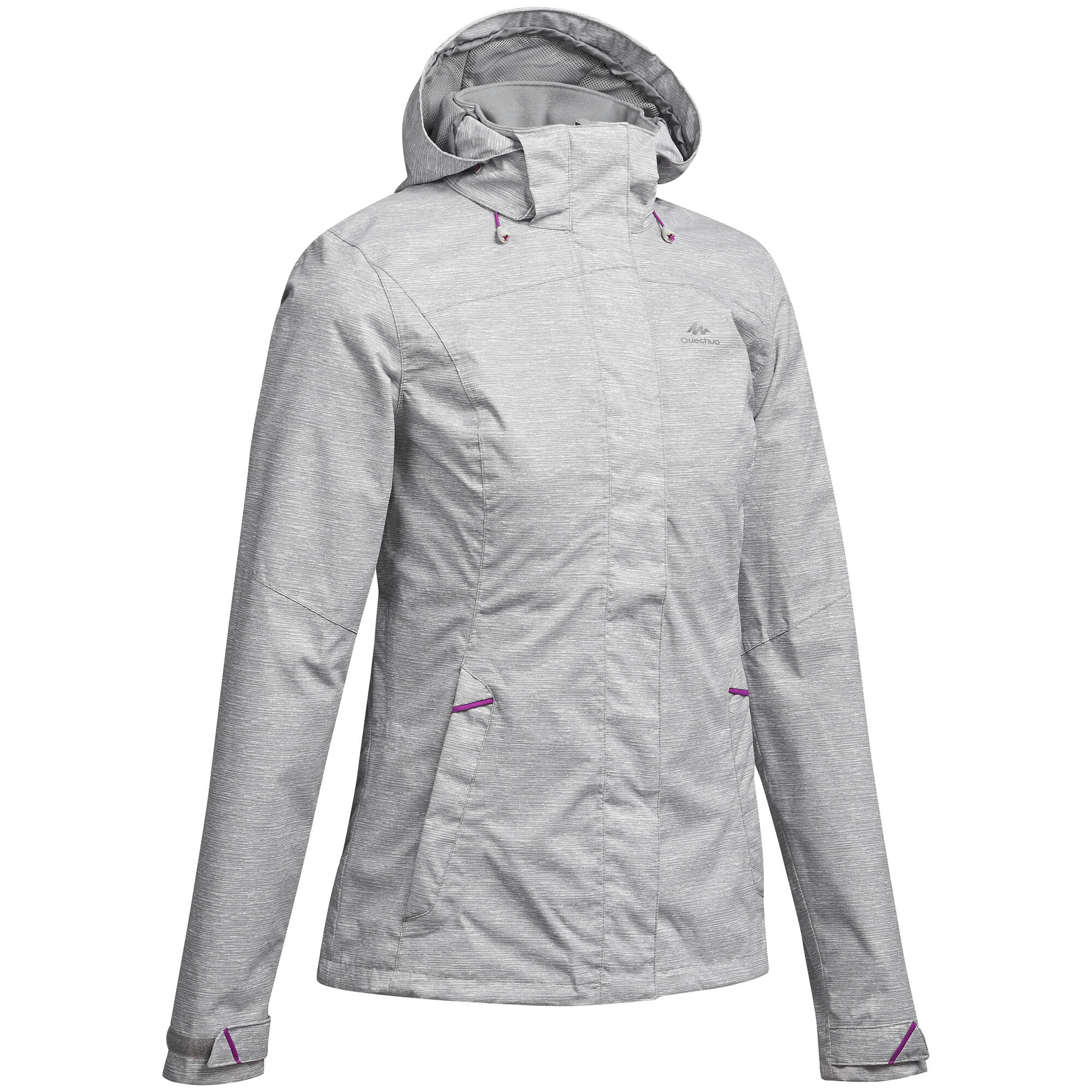 Quechua Women's waterproof mountain walking jacket MH100