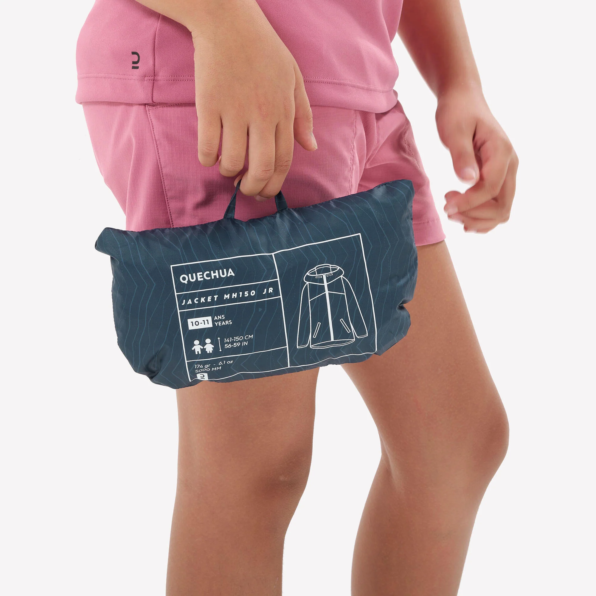 Quechua Kids’ MH150 Waterproof Hiking Jacket – Ages 7–15