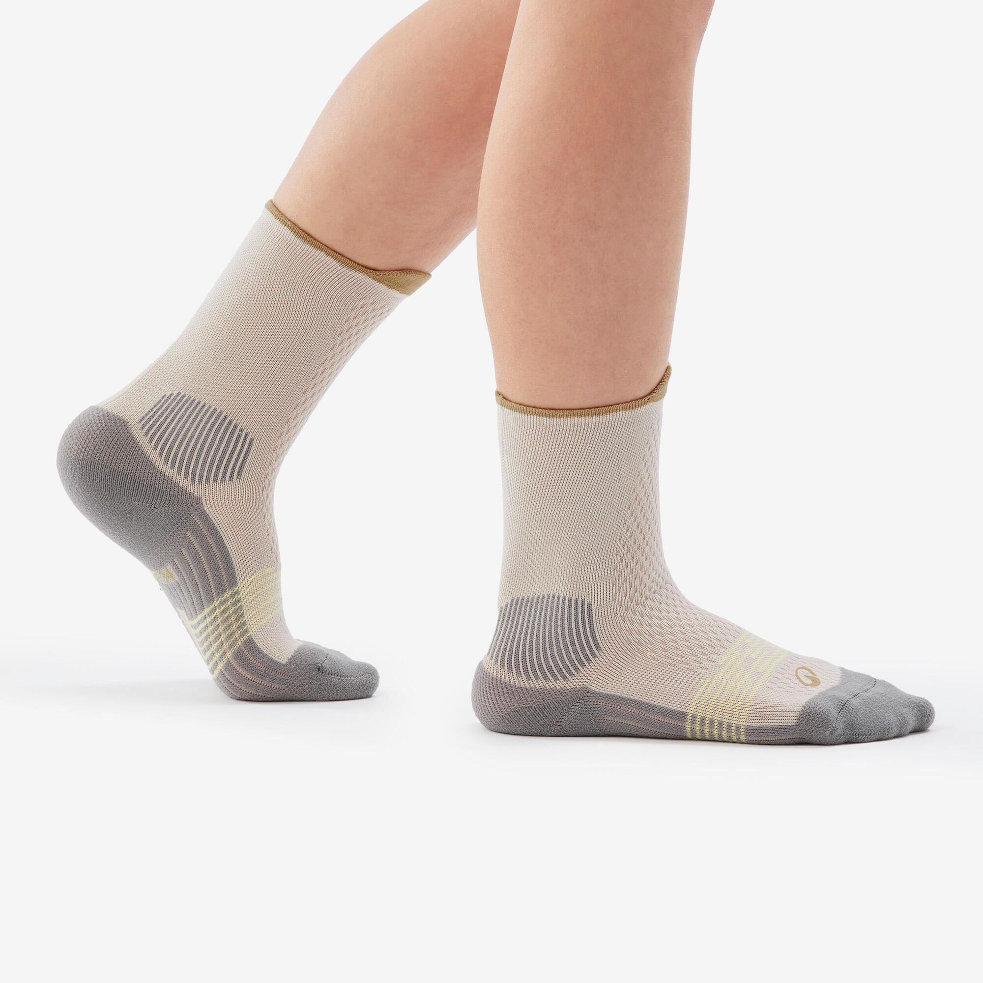 Quechua Kids’ Hike 500 Crew Hiking Socks 2-Pack