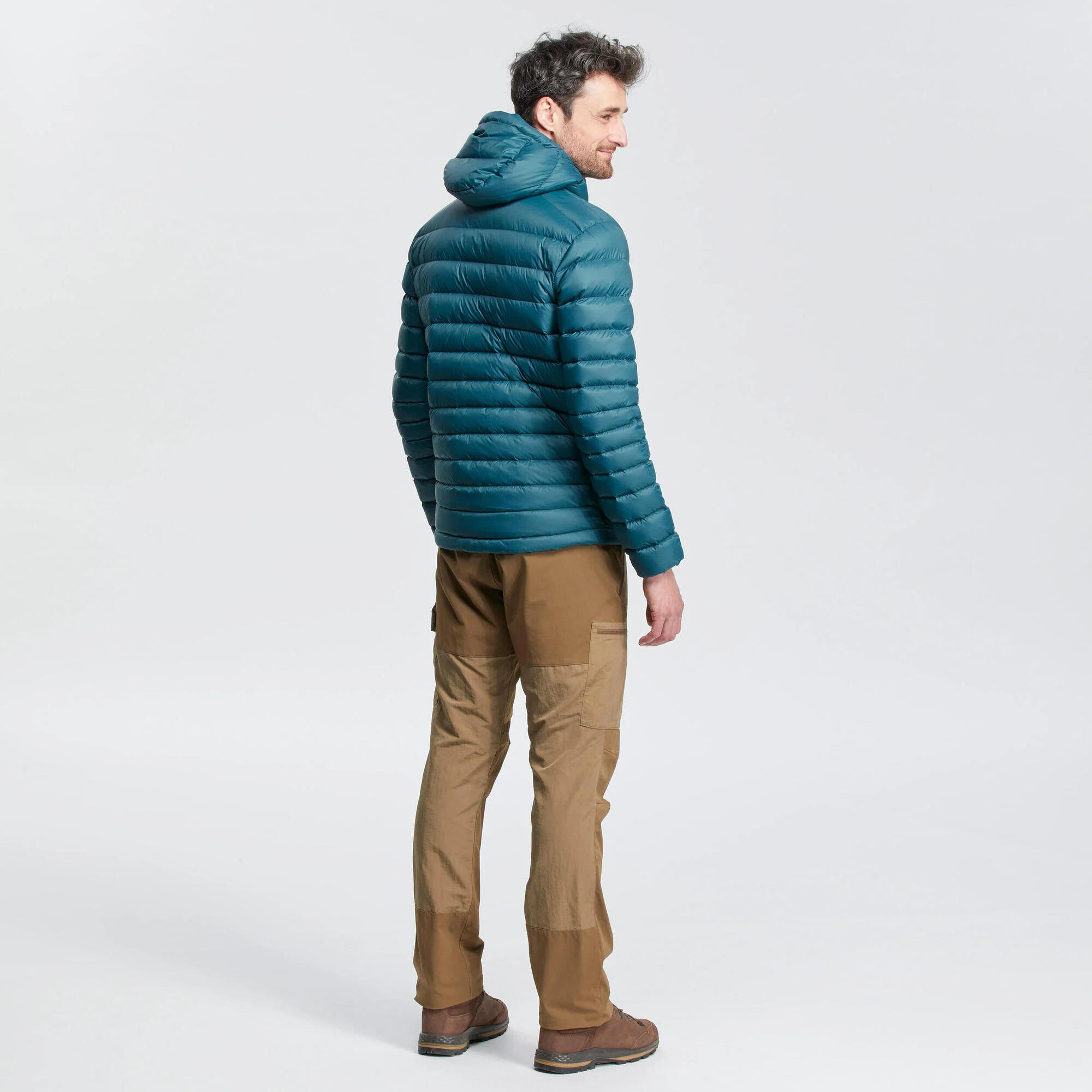 Forclaz Men's mountain and Backpacking padded and hooded jacket - MT500 14°F