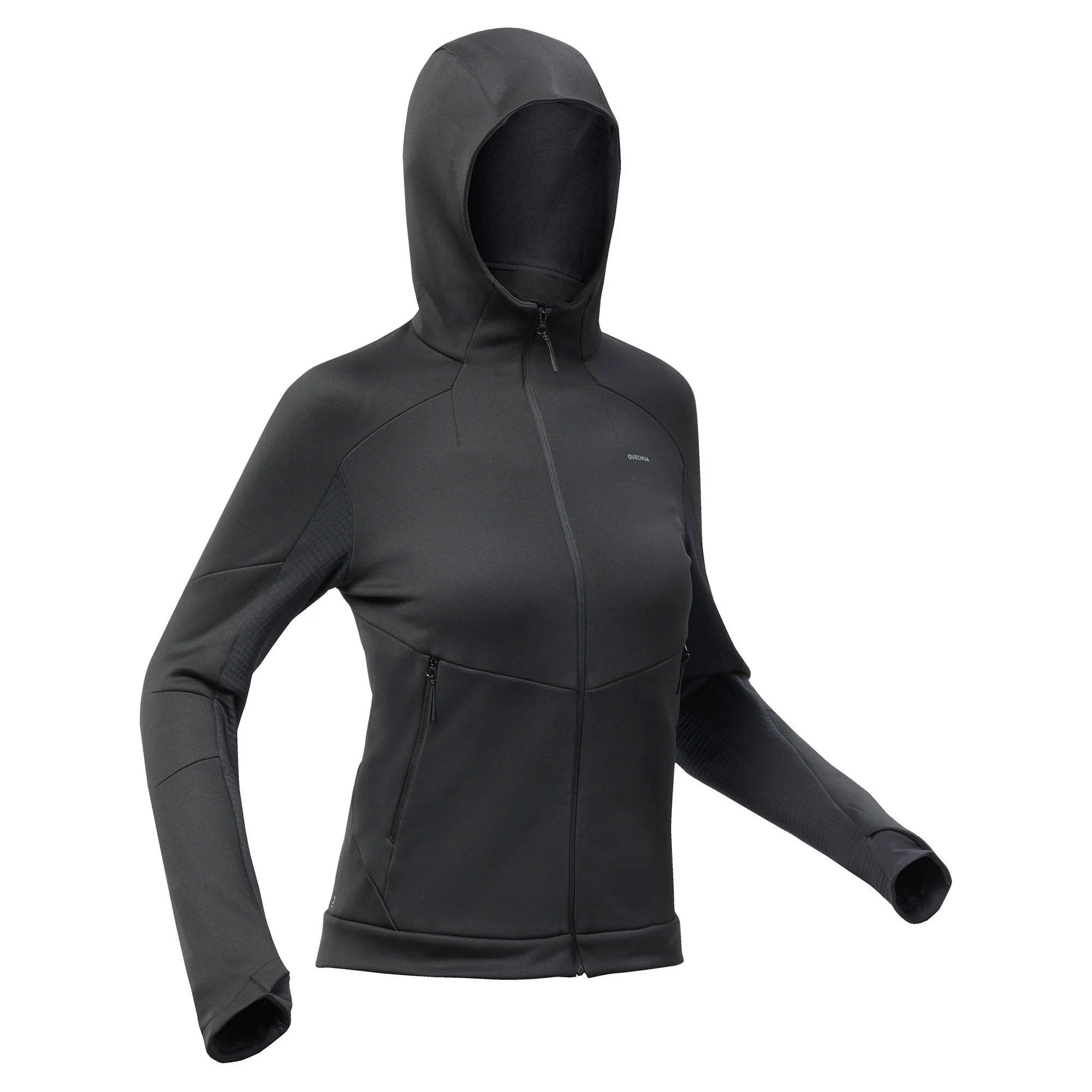 Women's Hiking Fleece Jacket - MH520 Hood