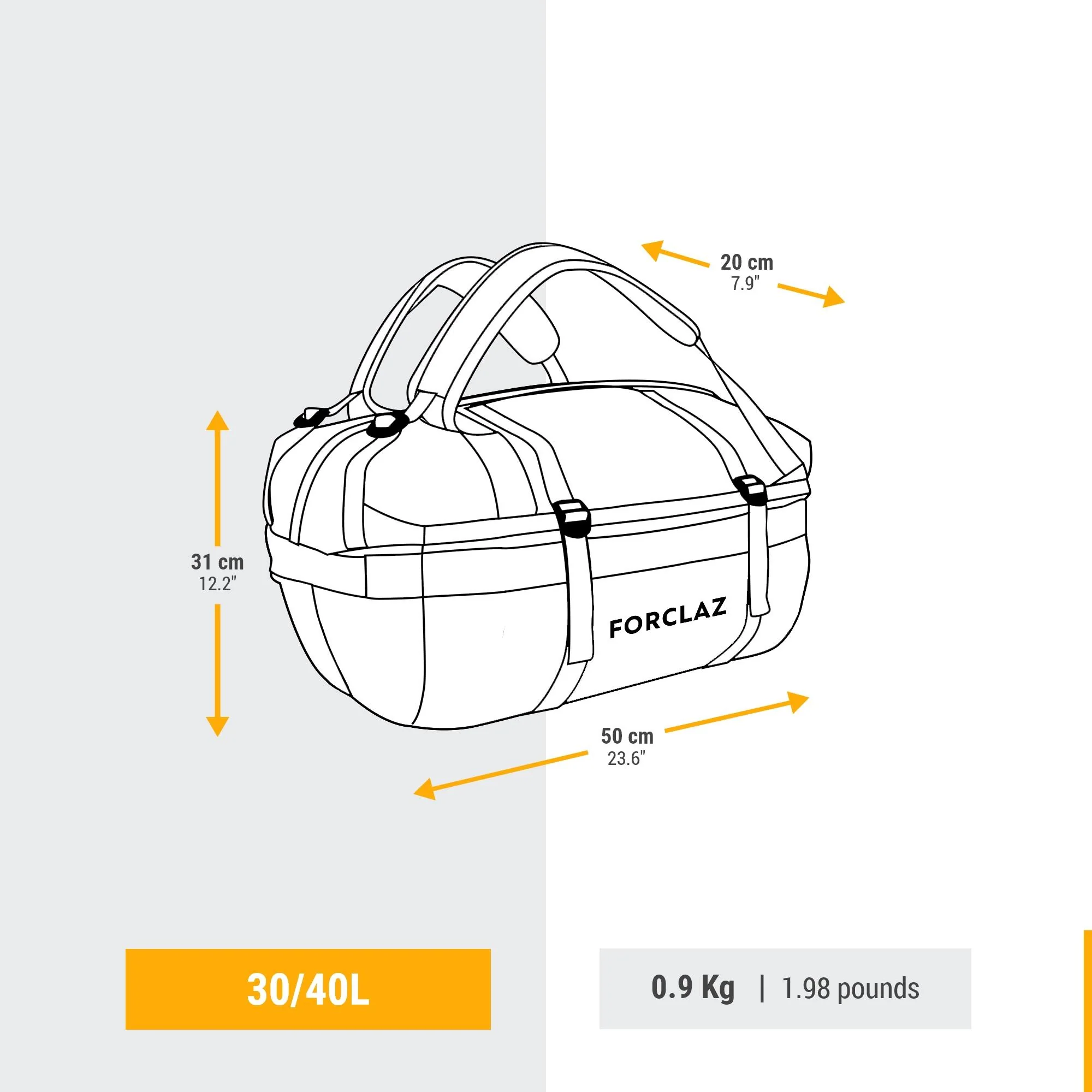 Simond 500 Extend 30-40 L Duffel Bag