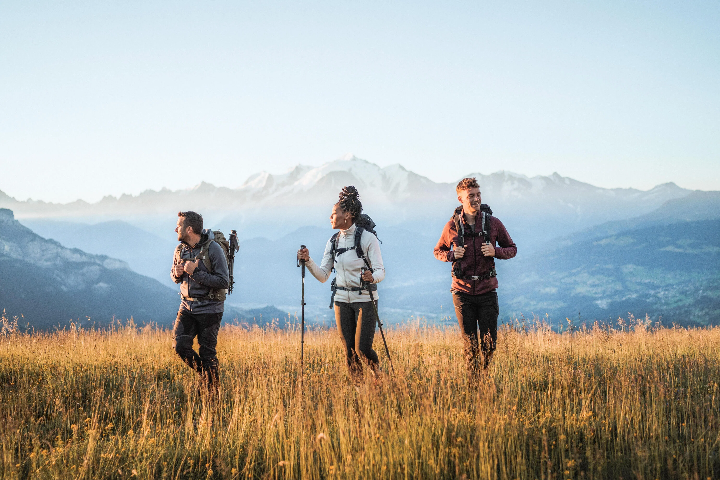 Quechua Men's MH520 Hood Hiking Fleece Jacket