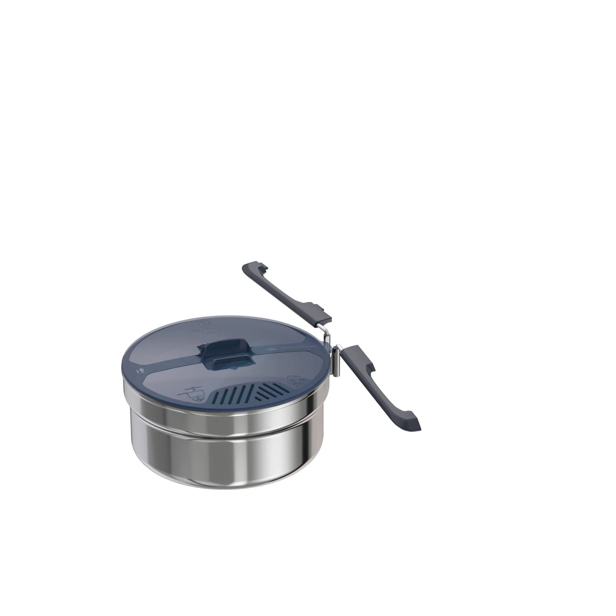 Quechua MH100 1.1 L Stainless Steel 1-Person Camping Cookset