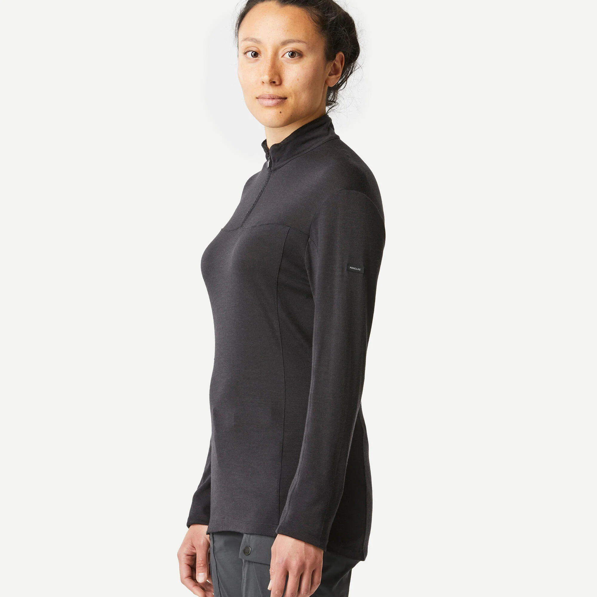 Simond Women's Long-sleeved Merino Zipped Neck T-shirt - MT500